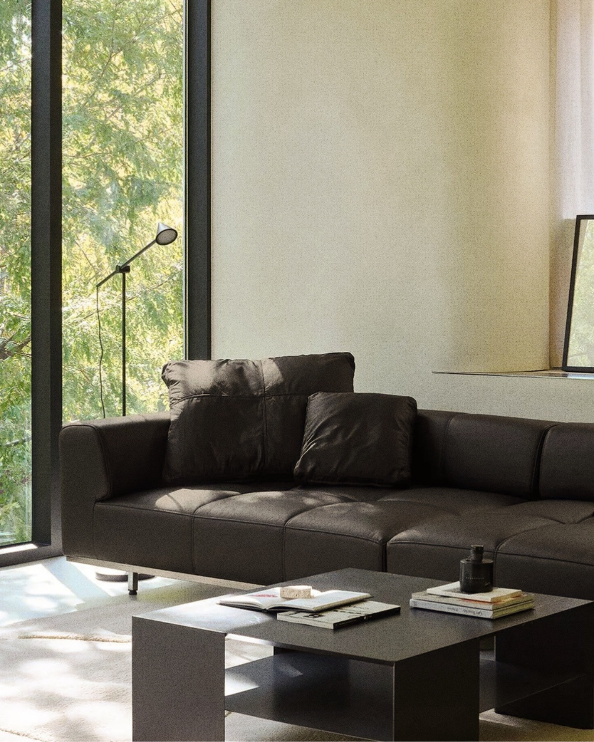 Tartan Sofa 3-Seater Corner / Combi Leather / Vele 01