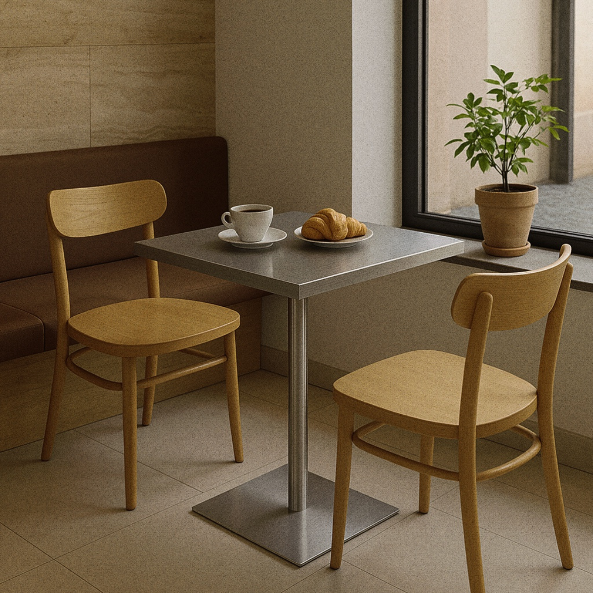 カフェテーブル ステンレス W60×D60×H75cm 正方形 | サロン・ホテル カフェテーブル ステンレス W60×D60×H75cm 正方形 | サロン・ホテル