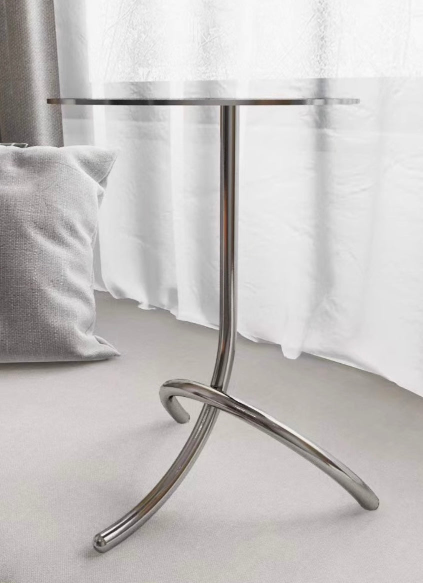 Simple stainless steel coffee table