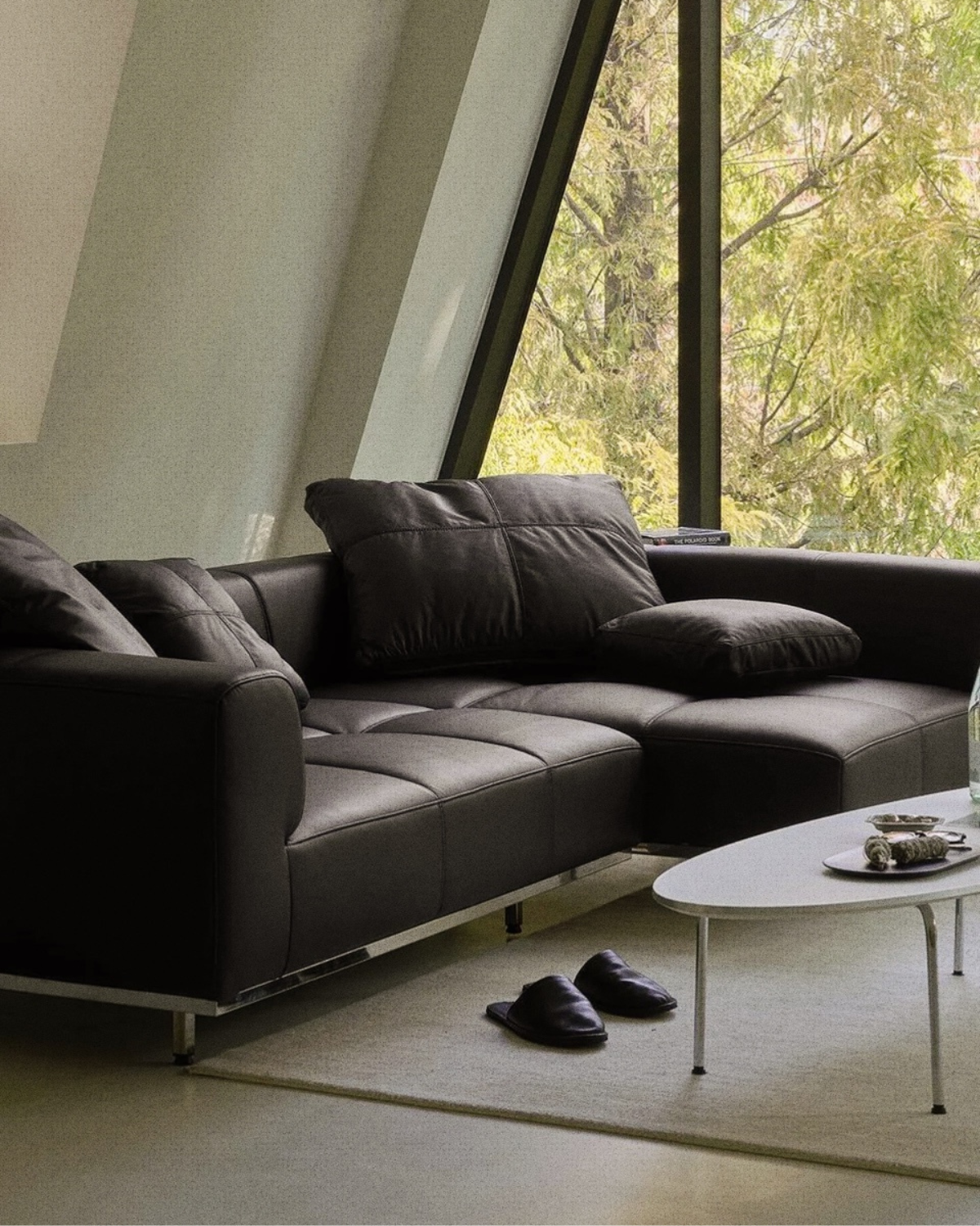 Tartan Sofa 3-Seater Corner / Combi Leather / Vele 01