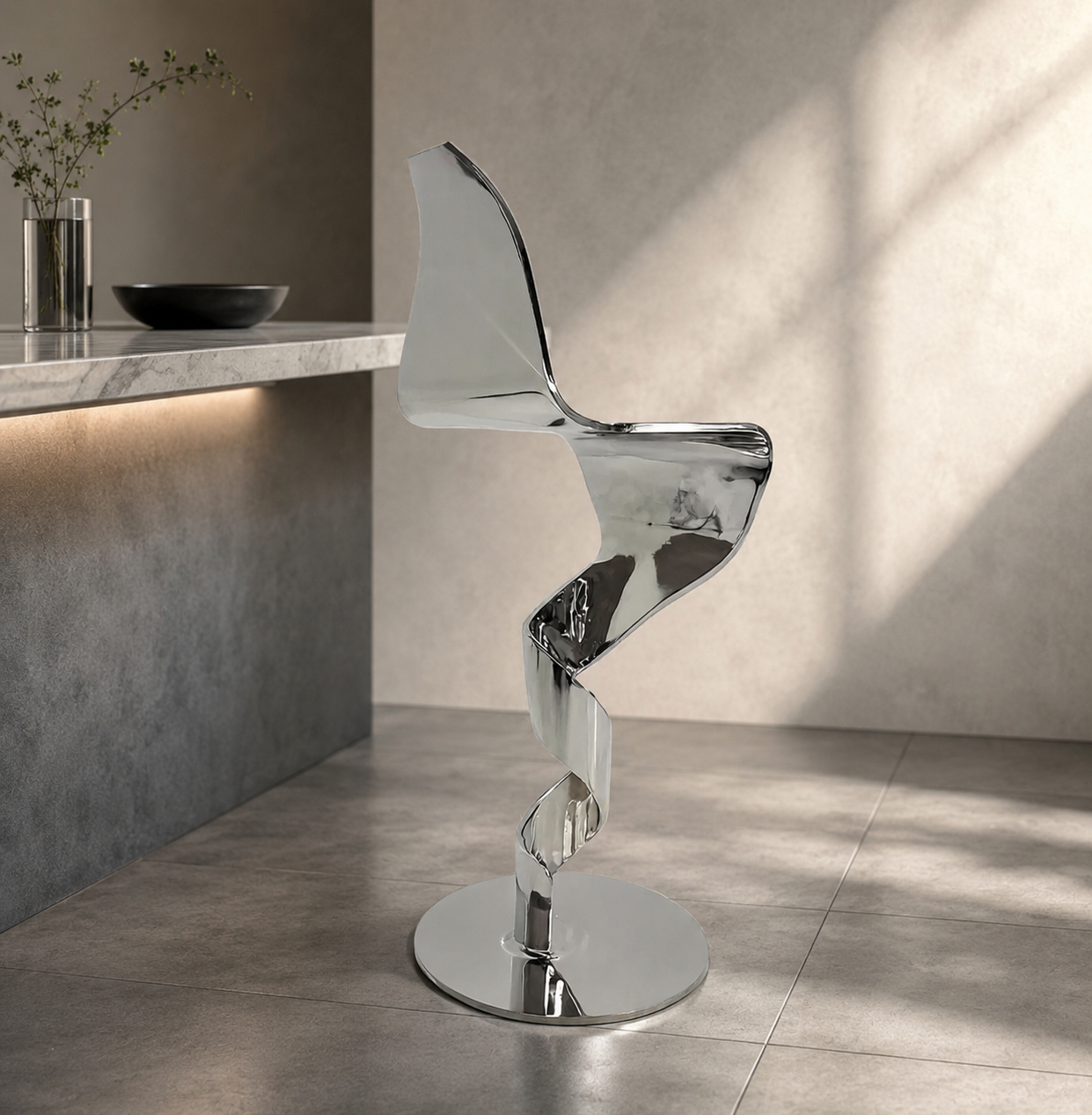 Bow counter chair