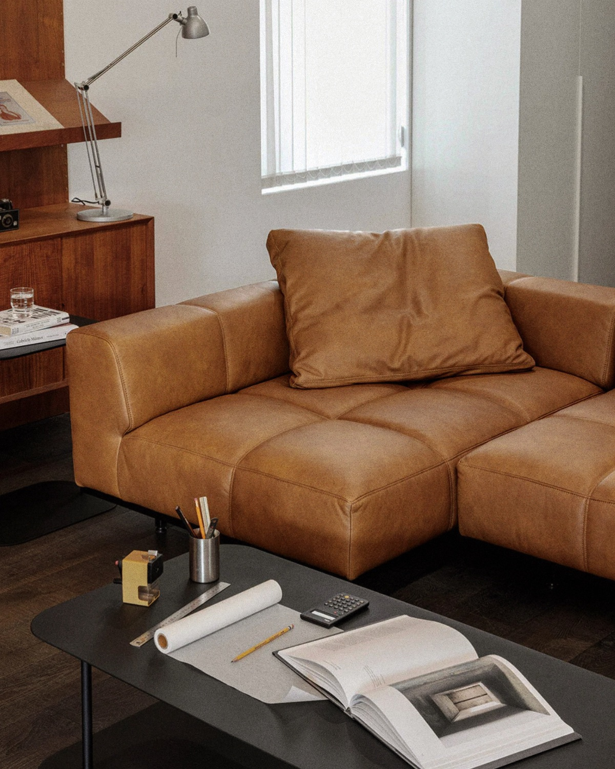 Tartan Sofa 3-Seater Corner / Combi Leather / Vele 01