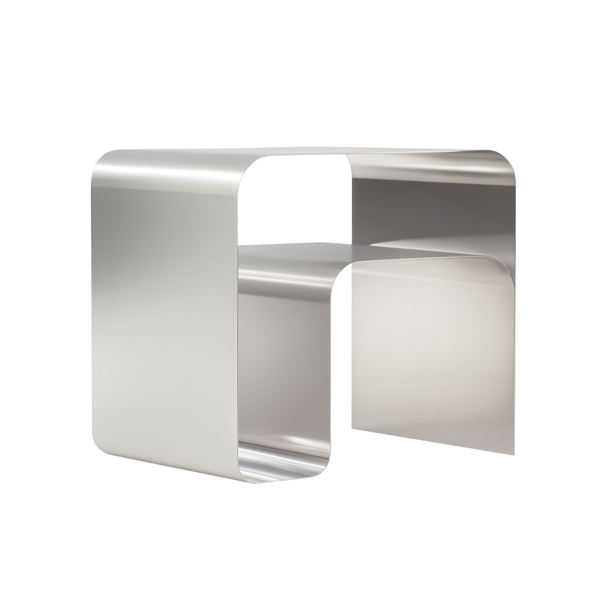 最短翌日発送】Stainless Curved Side Table サイドテーブル 最短翌日発送】Stainless Curved Side Table サイドテーブル