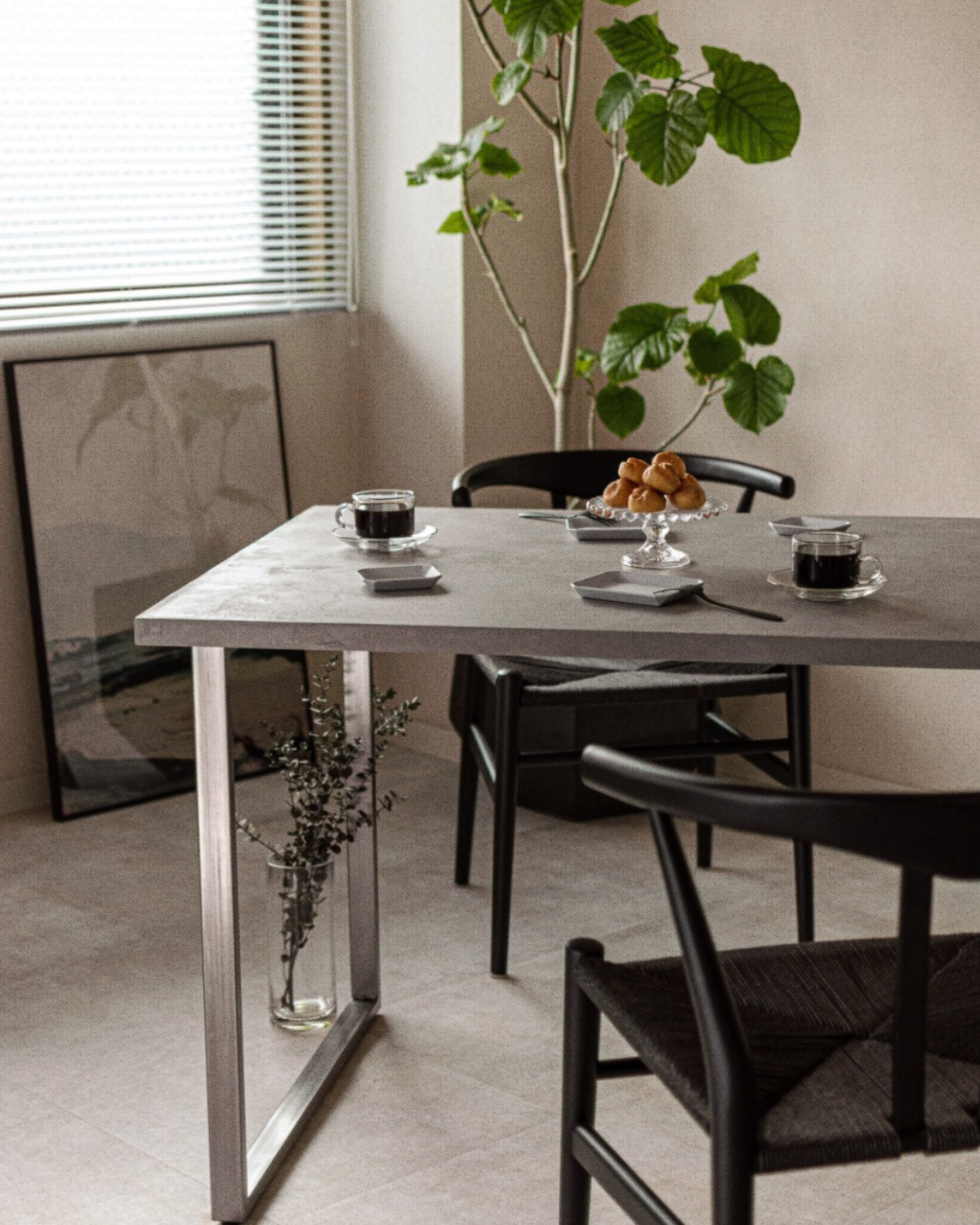 Concrete Square Table