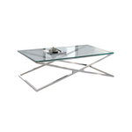 X-Frame Glass Table