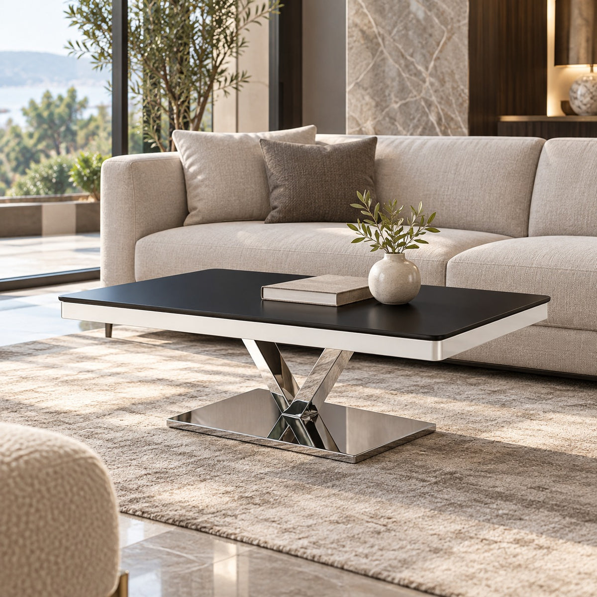 Vee Pedestal Coffee Table 使用イメージ