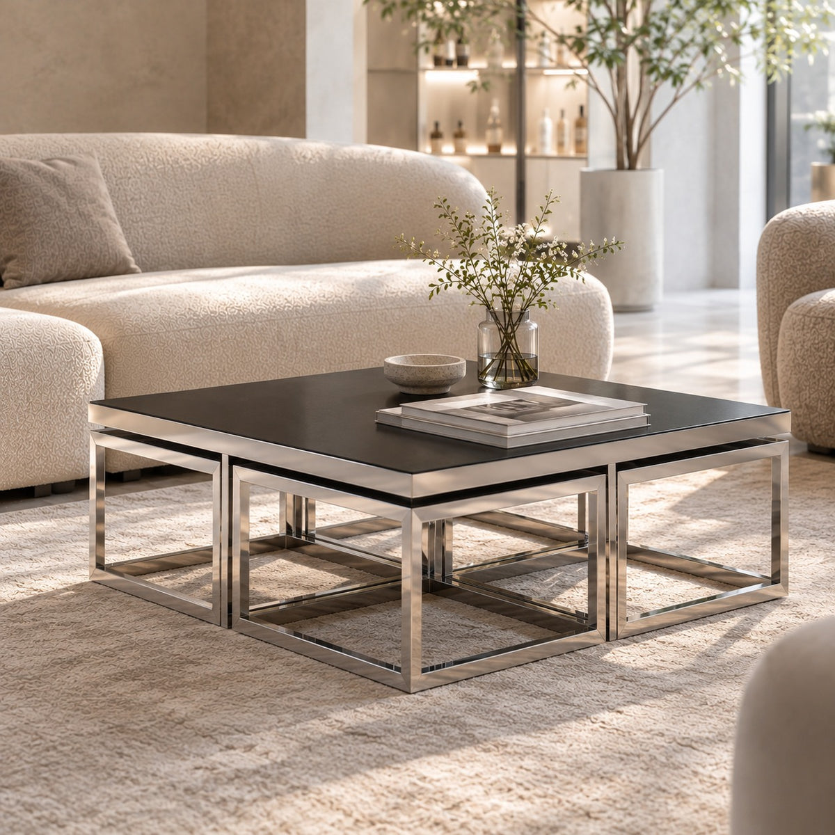 Nest Frame Coffee Table 使用イメージ（サロン）