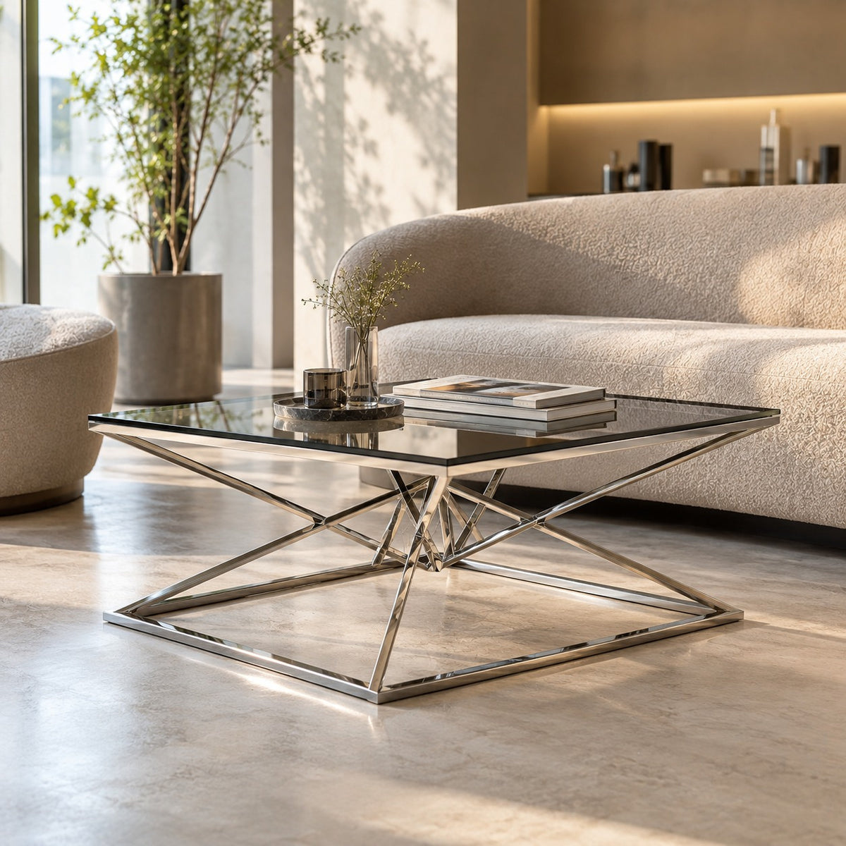 Prism X Coffee Table 使用イメージ（サロン）