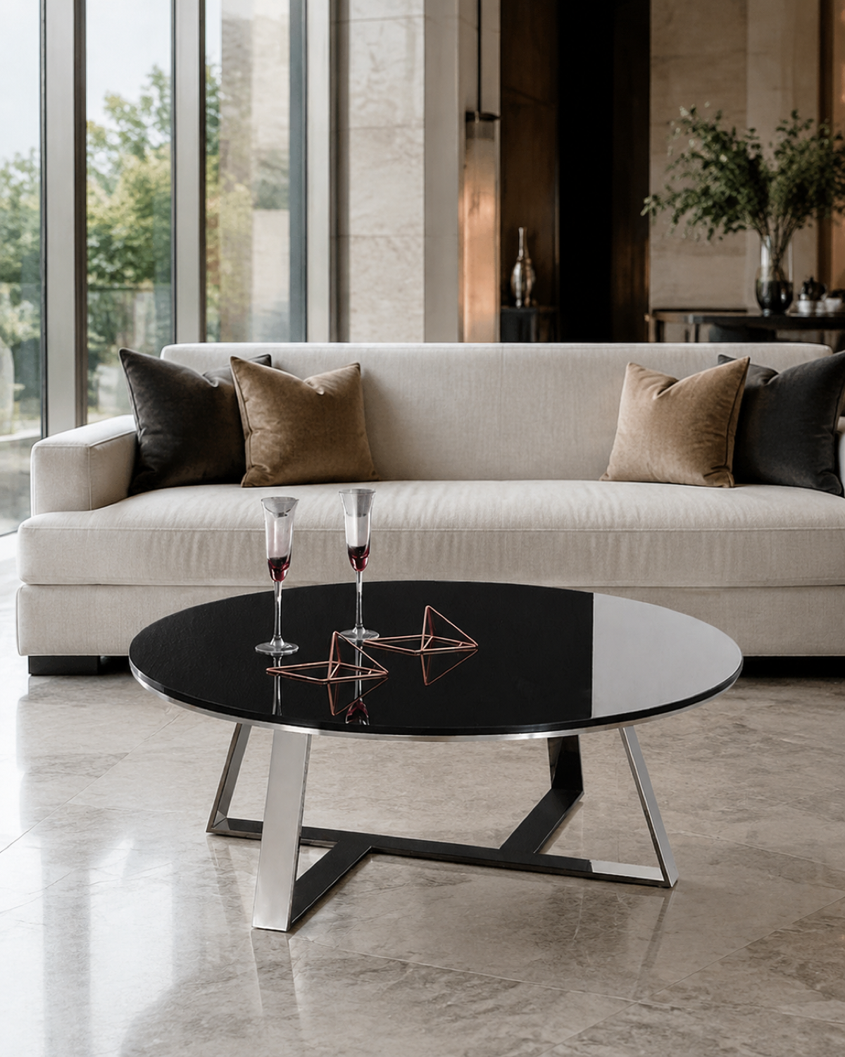 Tilt Round Coffee Table｜ホテルラウンジ