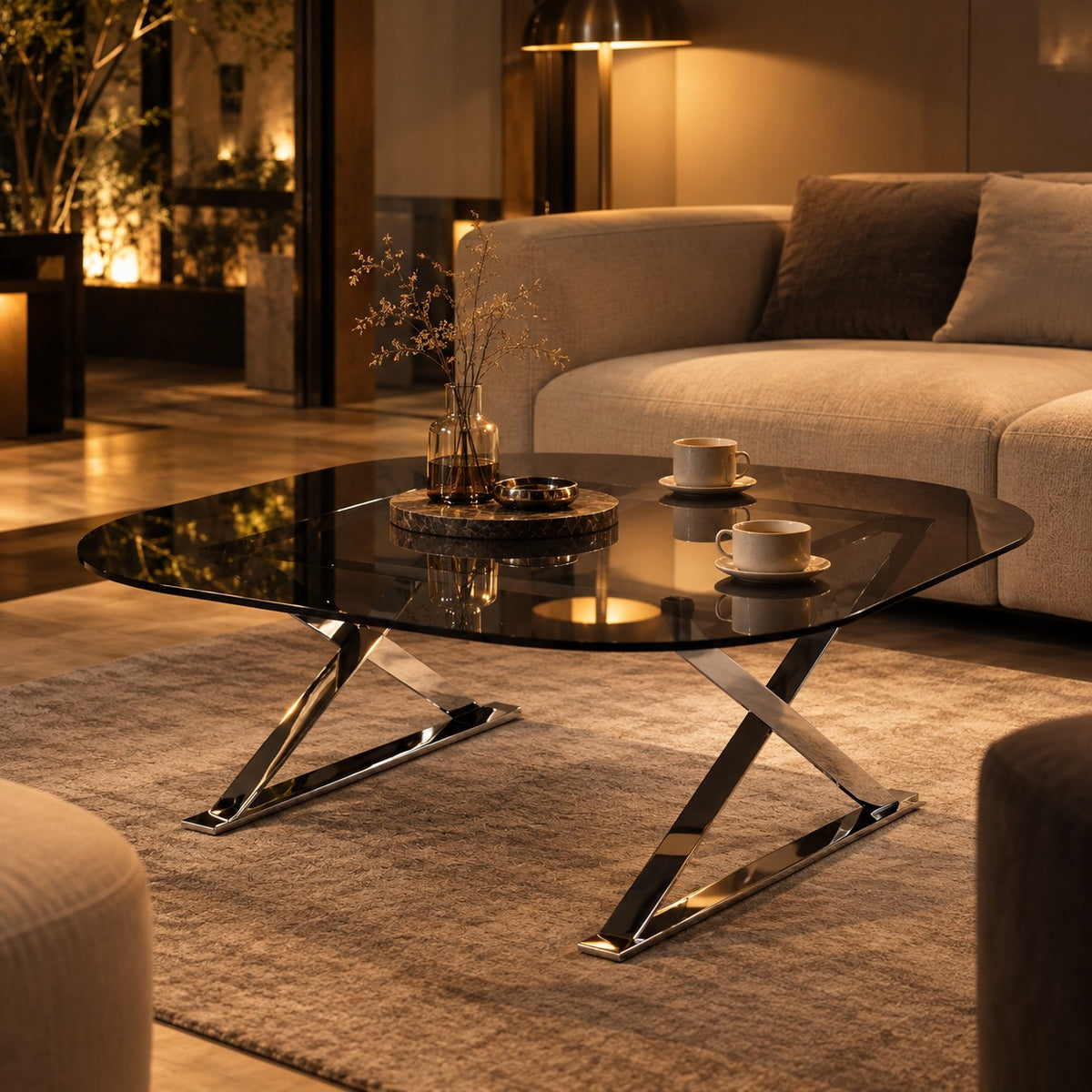 Angle Leg Coffee Table 使用イメージ（飲食店）