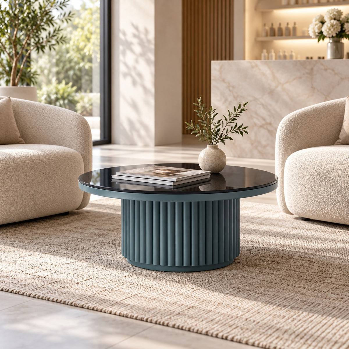 Fluted Drum Coffee Table 使用イメージ