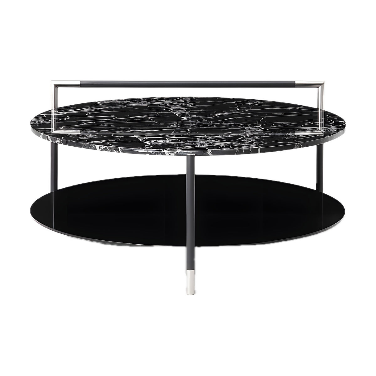 Orbit Marble Two-Tier Coffee Table