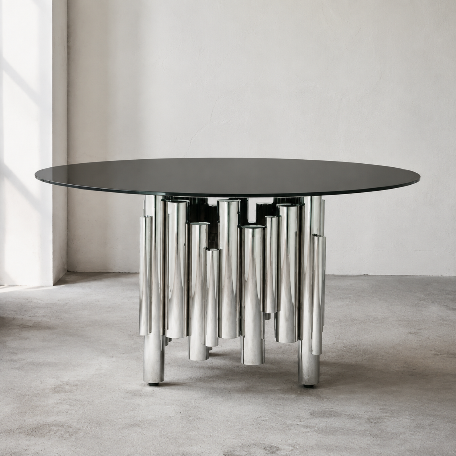 Cluster Dining Table in a minimal showroom