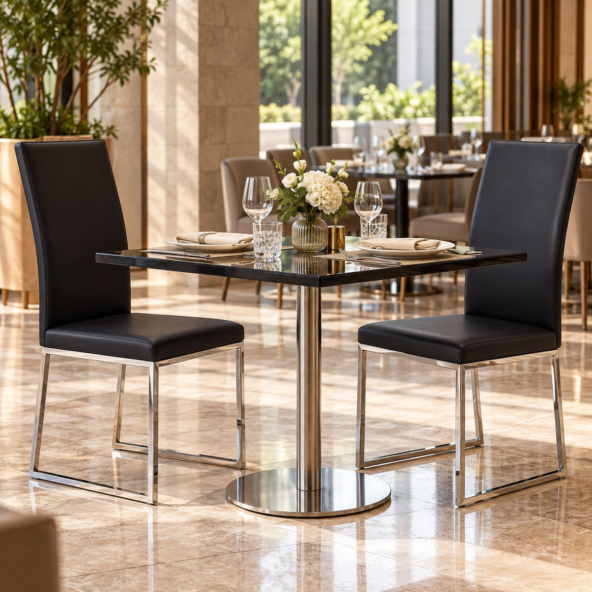Tall Back Cantilever Chair 使用イメージ
