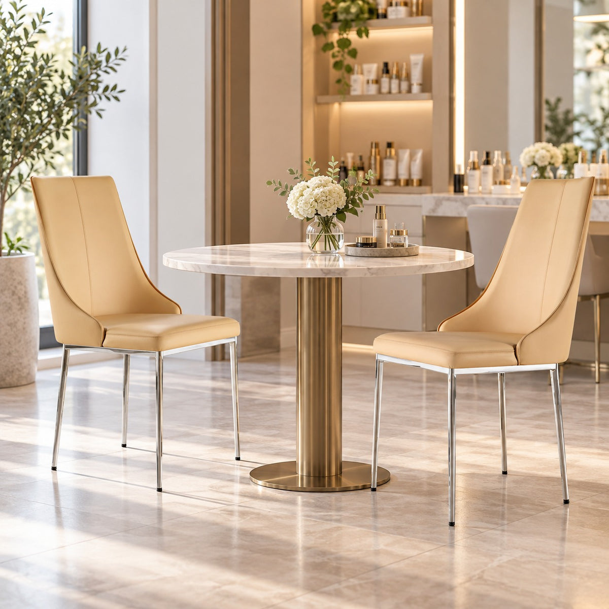Curve Back Dining Chair 使用イメージ（サロン）