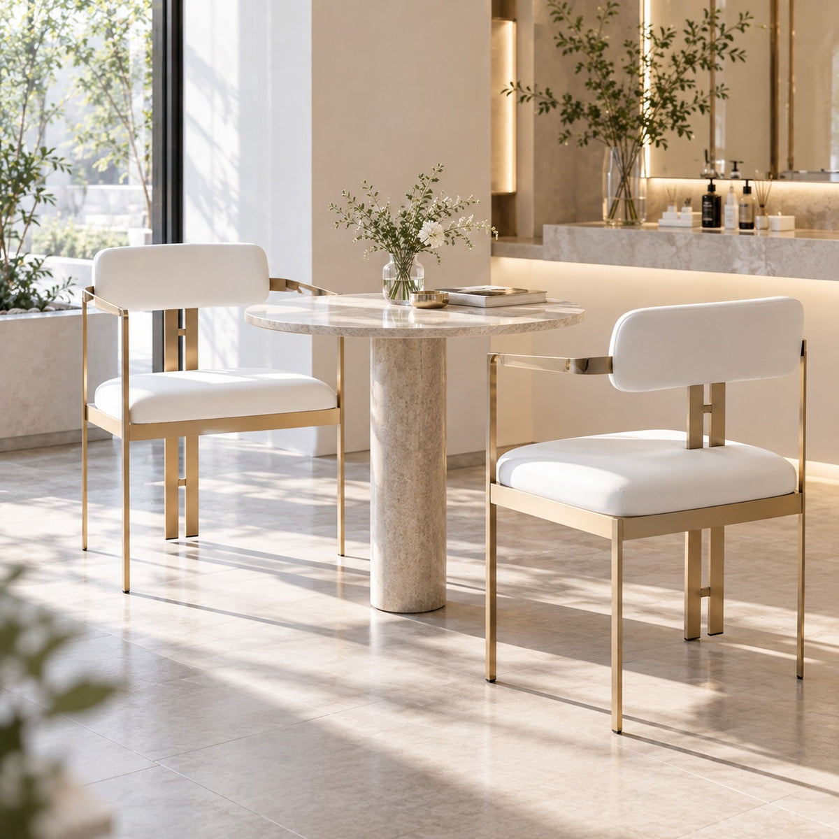 Gold Arc Arm Chair 使用イメージ（サロン）