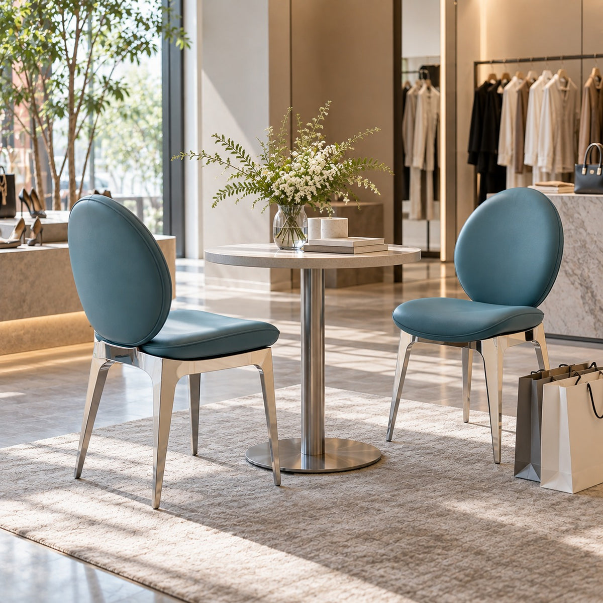 Disc Back Dining Chair 使用イメージ（アパレル店）