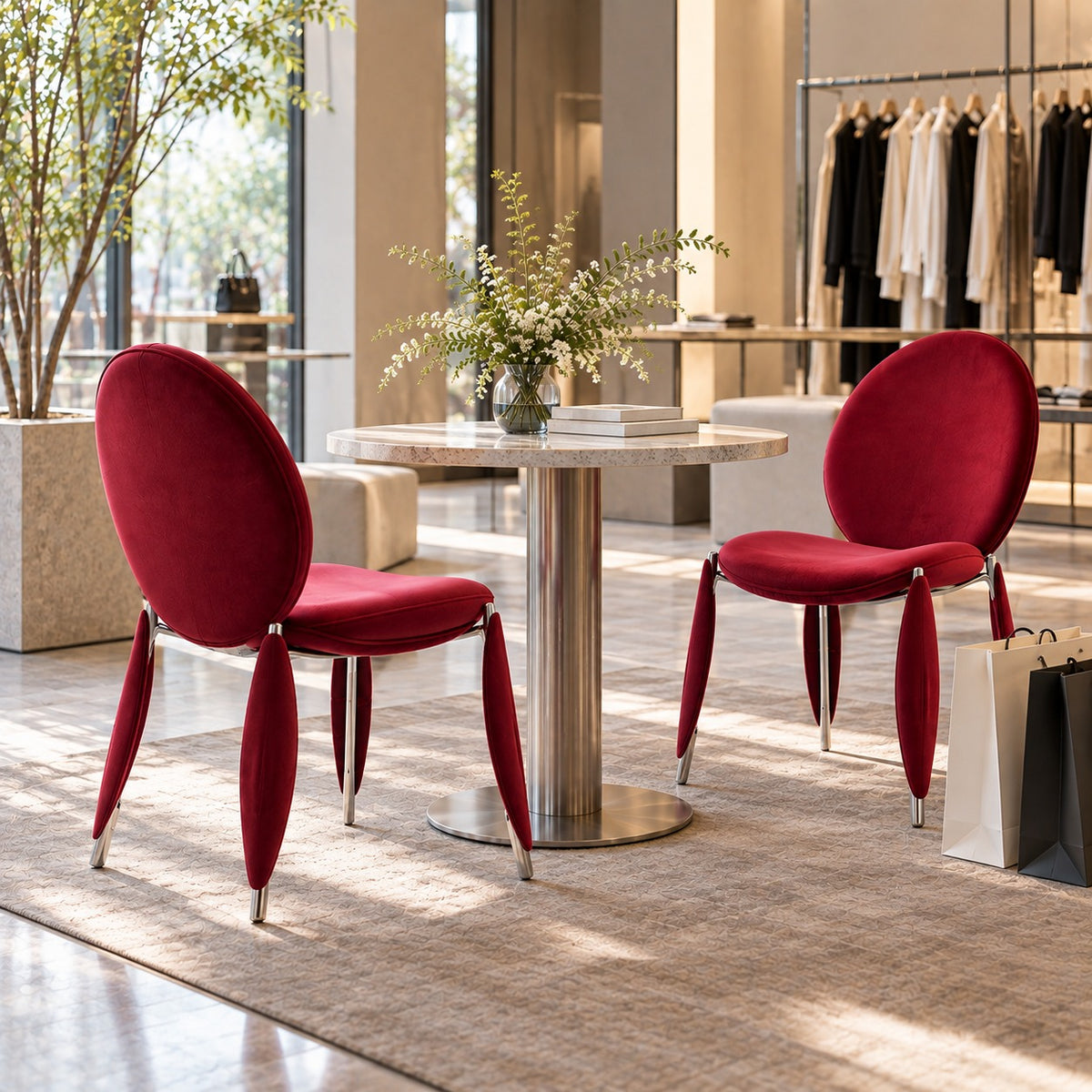 Petal Dining Chair 使用イメージ（アパレル店）