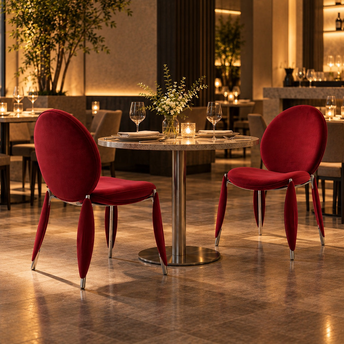 Petal Dining Chair 使用イメージ（飲食店）