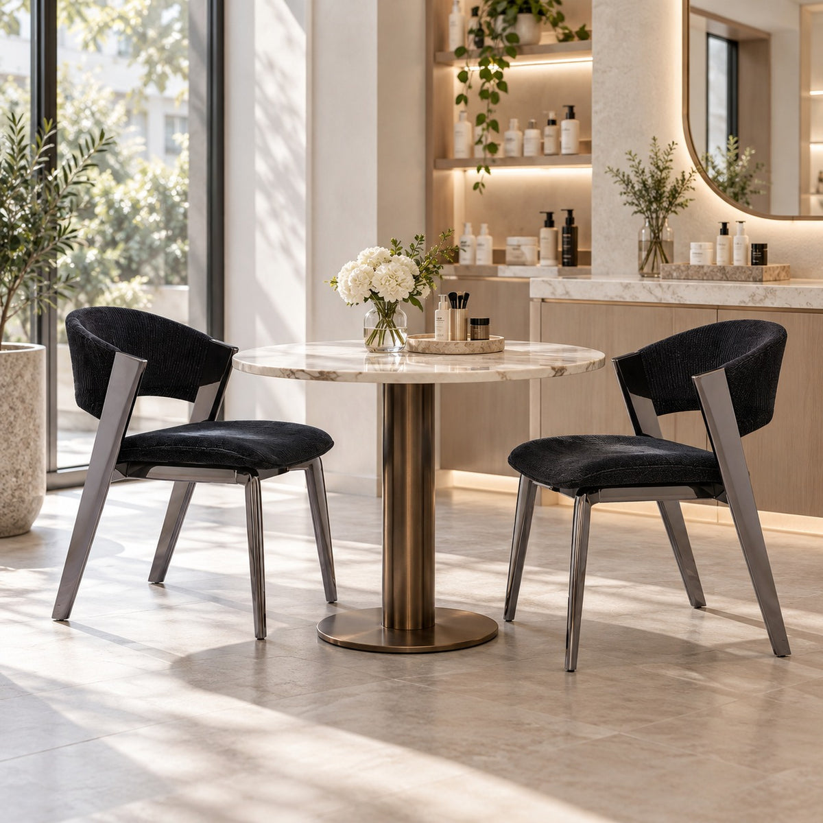 Arc Wrap Dining Chair 使用イメージ（サロン）