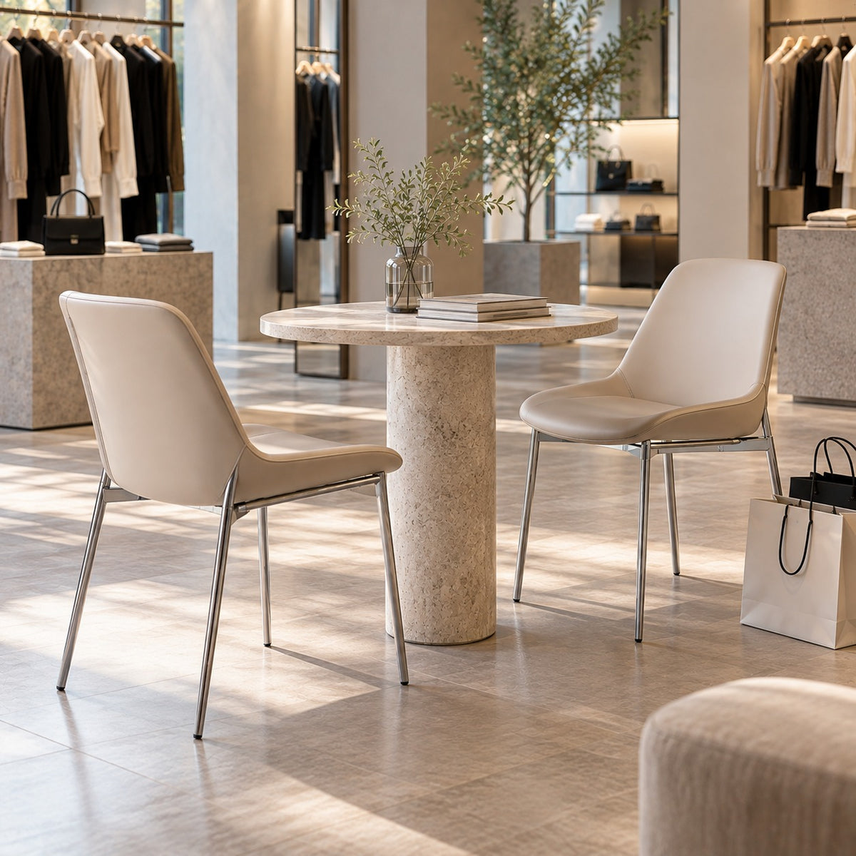 Soft Shell Dining Chair 使用イメージ（アパレル店）