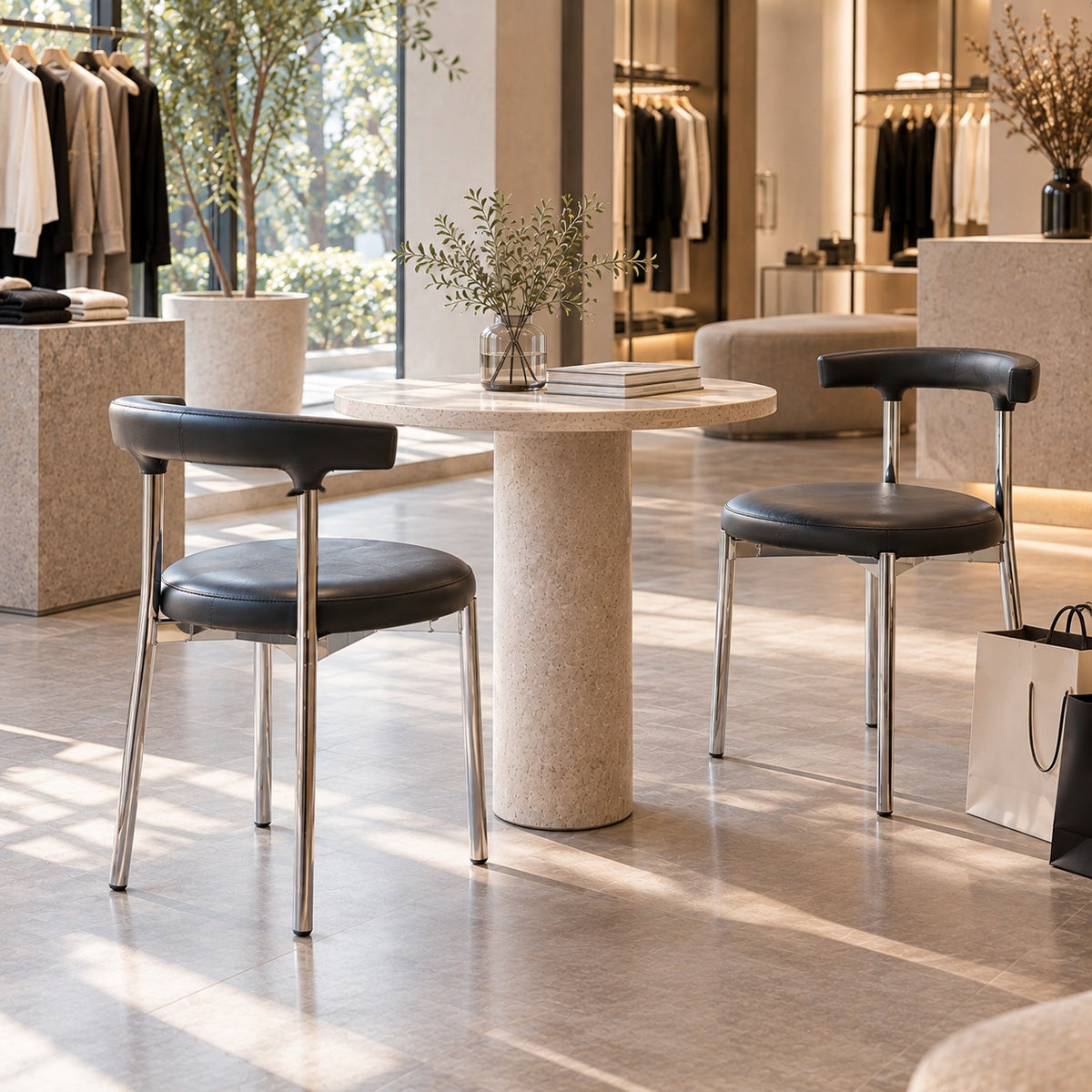 Bar Back Dining Chair 使用イメージ（アパレル店）