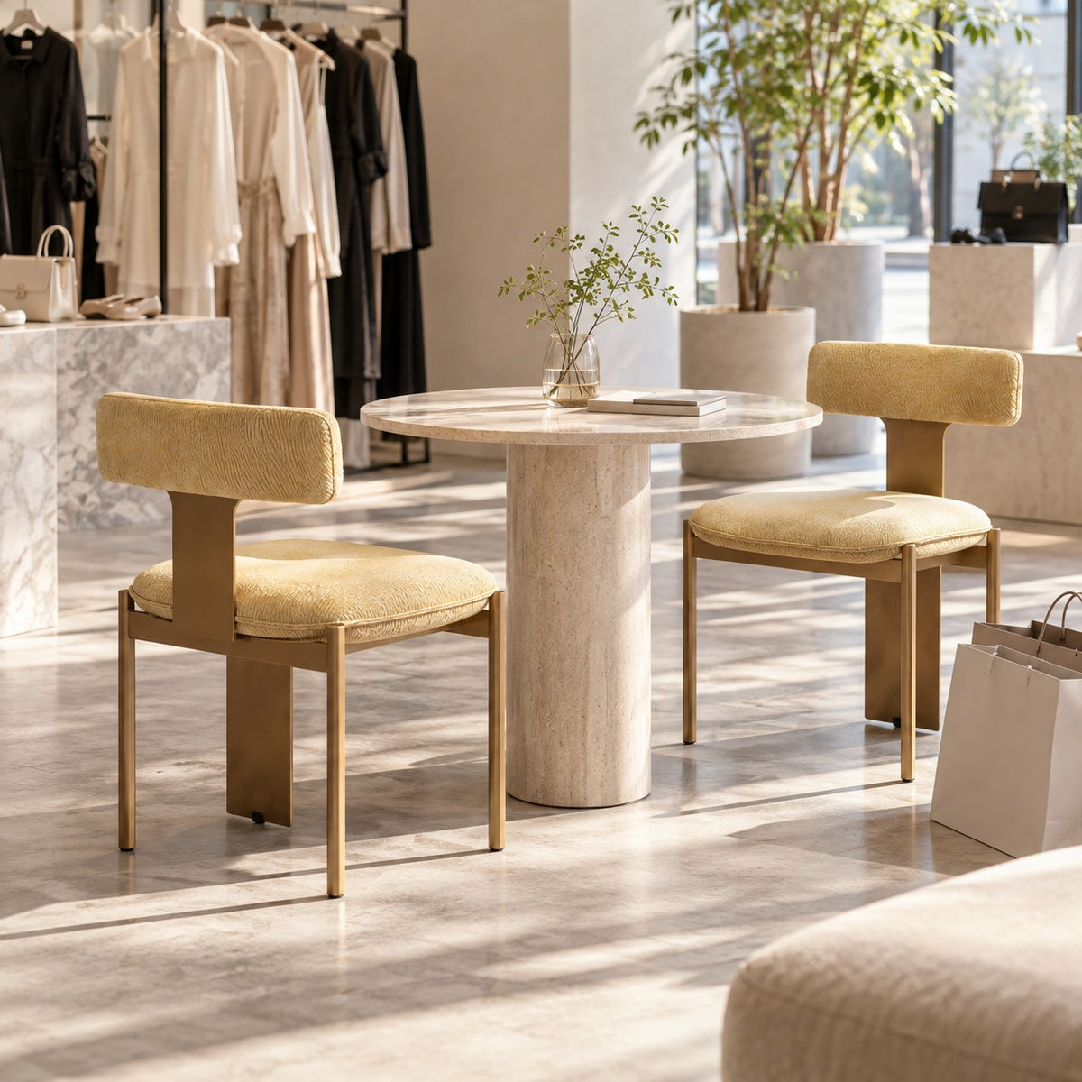 T Back Dining Chair 使用イメージ（アパレル店）