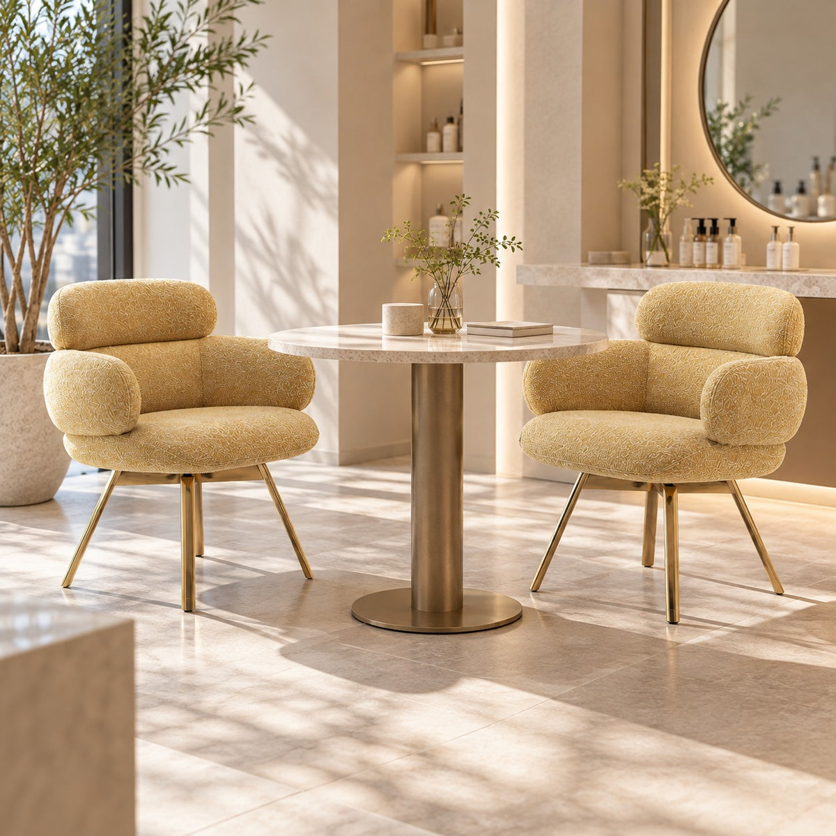 Layer Cushion Chair 使用イメージ（サロン）
