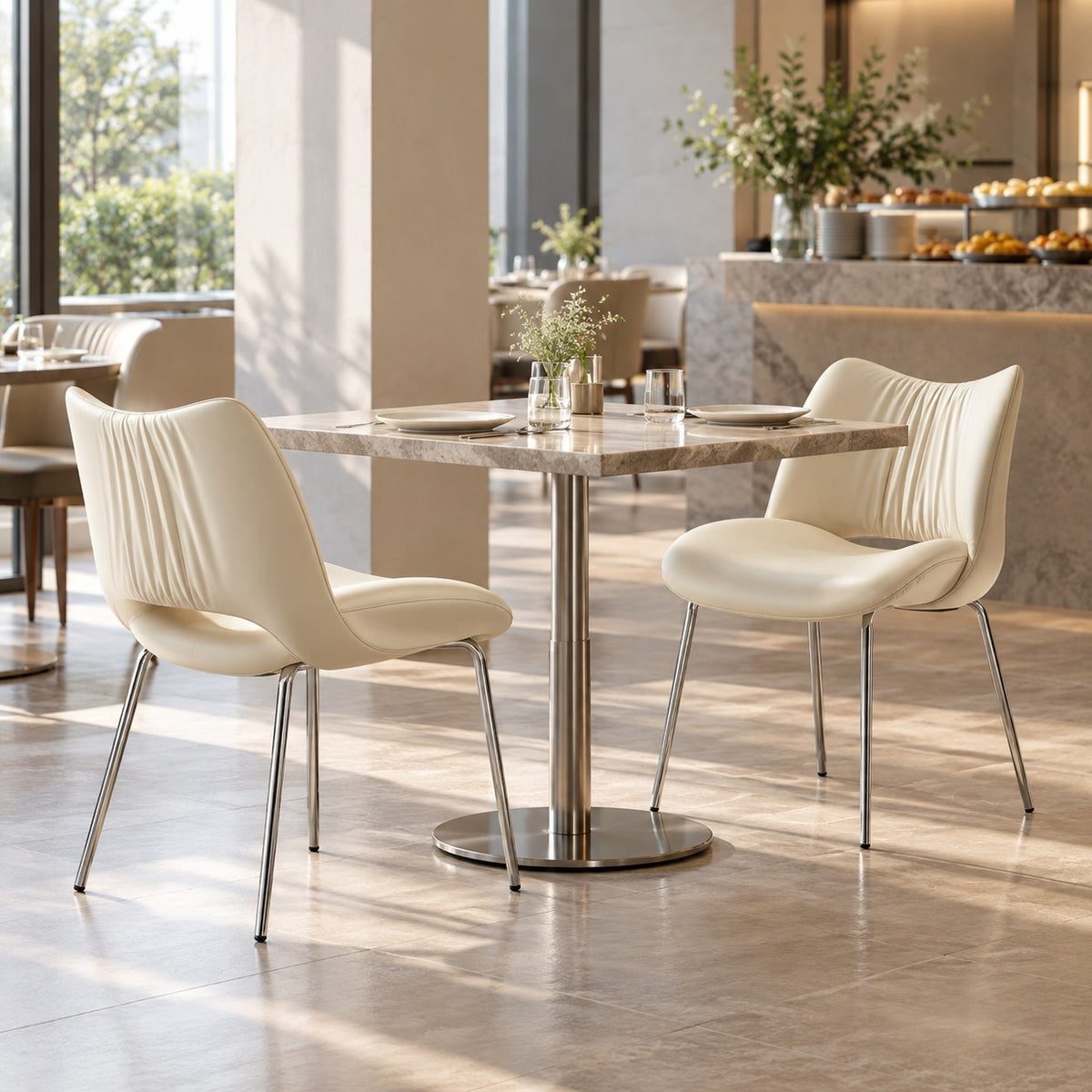 Pleat Back Dining Chair 使用イメージ