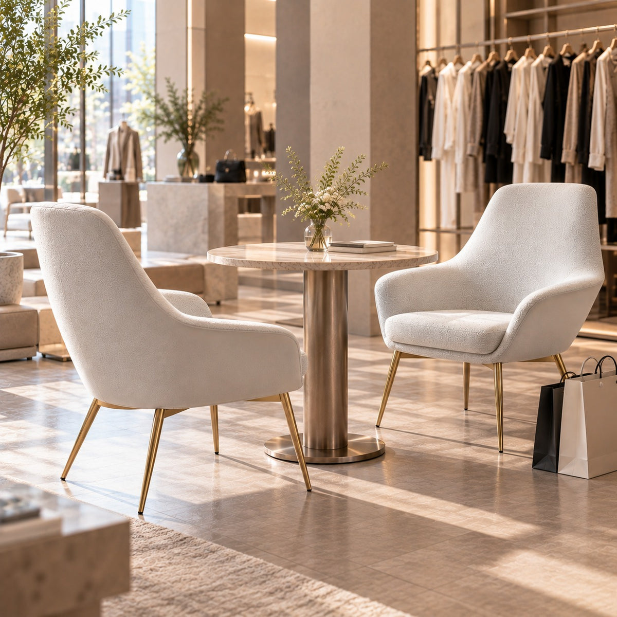 Shell Lounge Chair 使用イメージ（アパレル店）