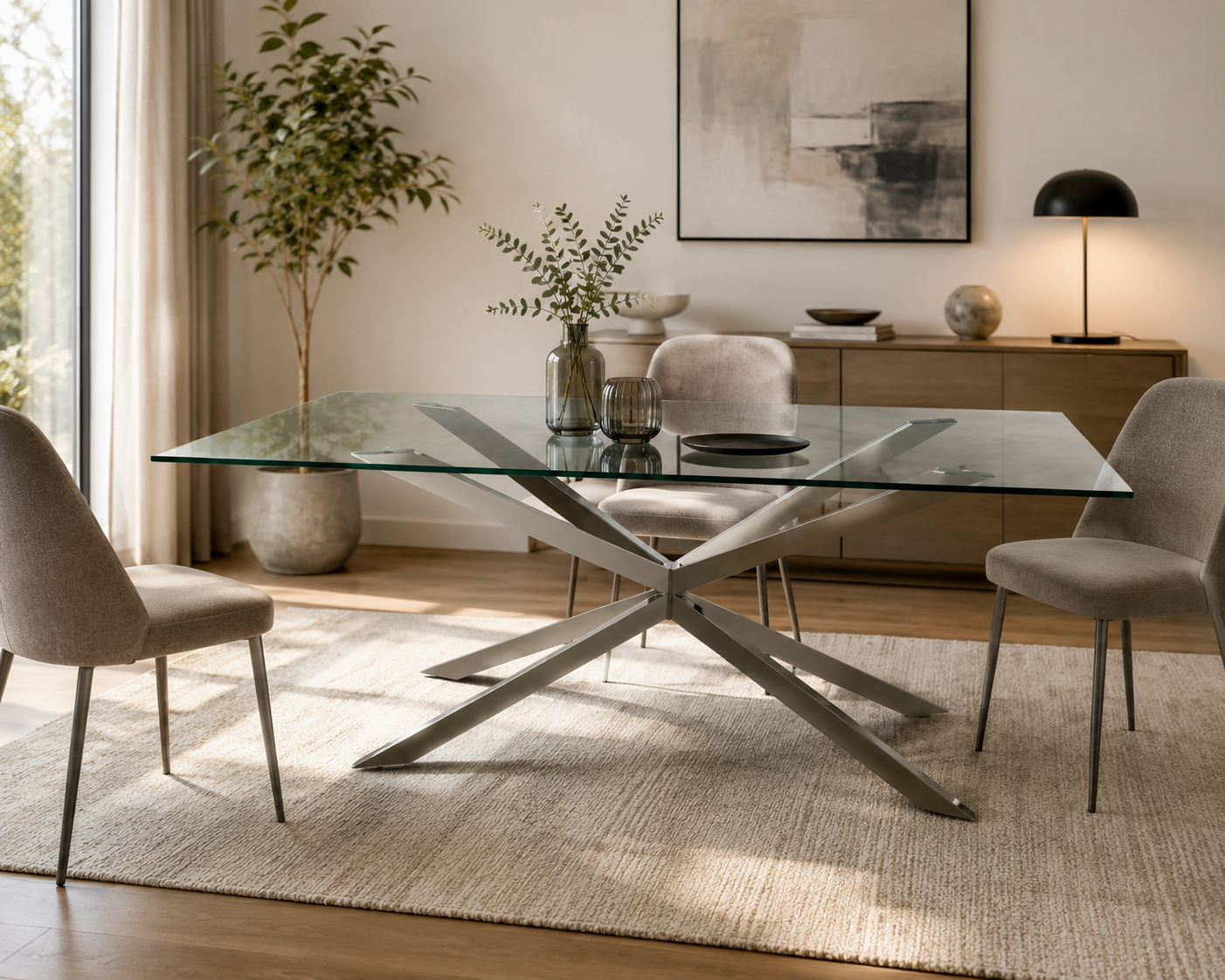 Stellar Glass Dining Table