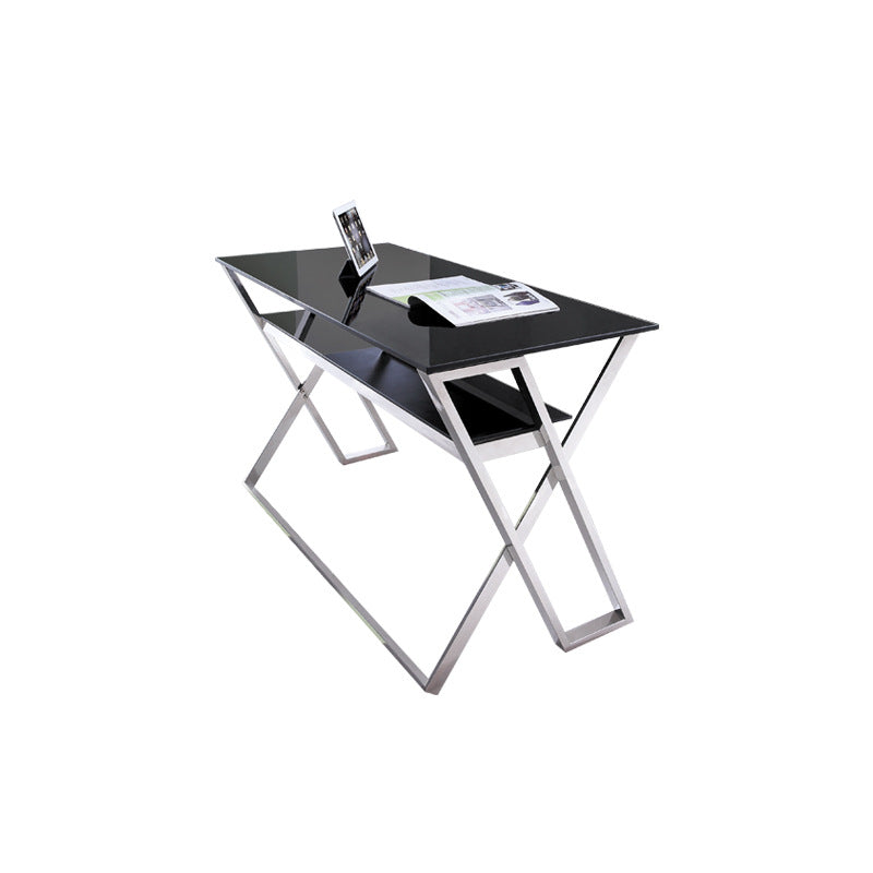 Scissor Glass Desk