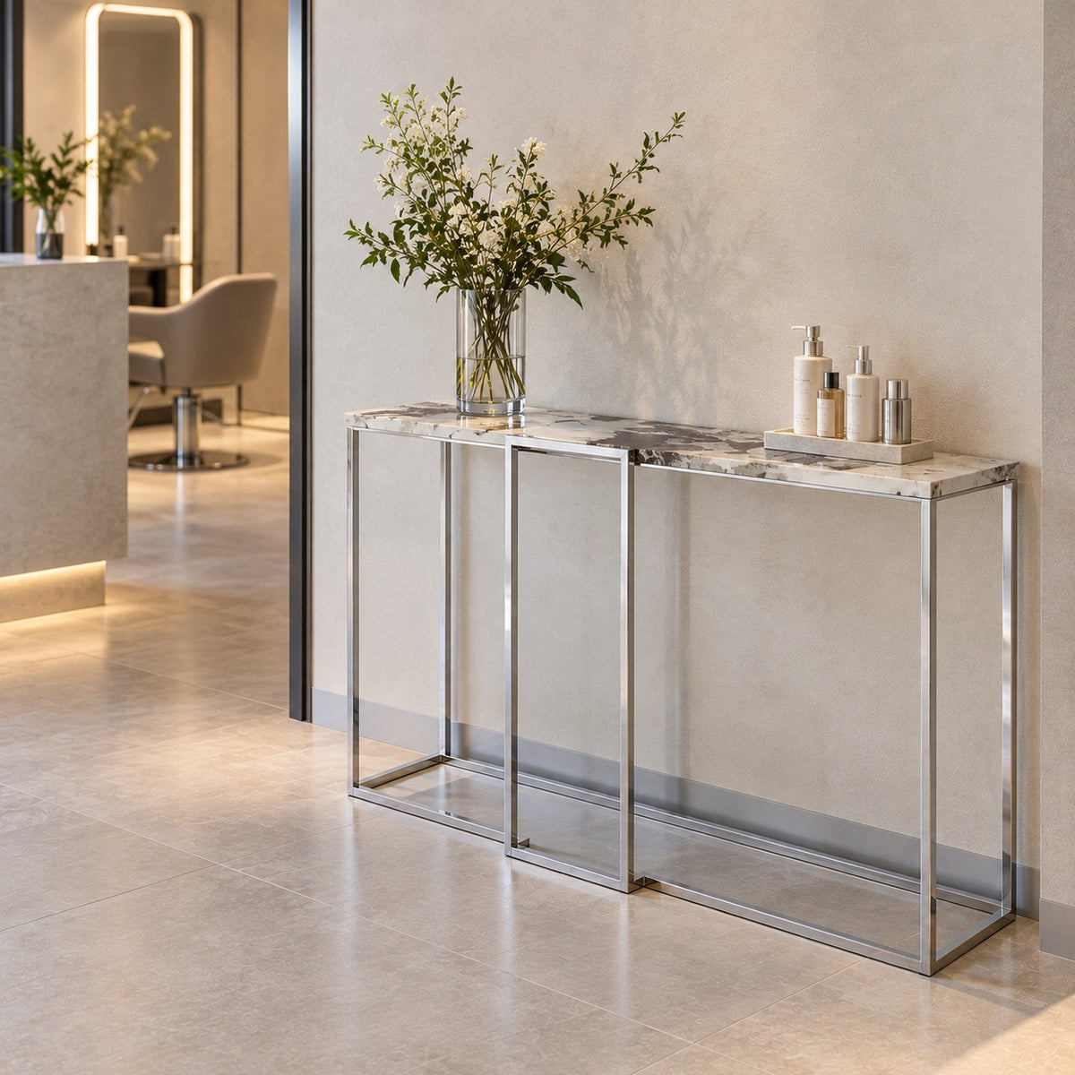 Marble Line Console 使用イメージ（サロン）