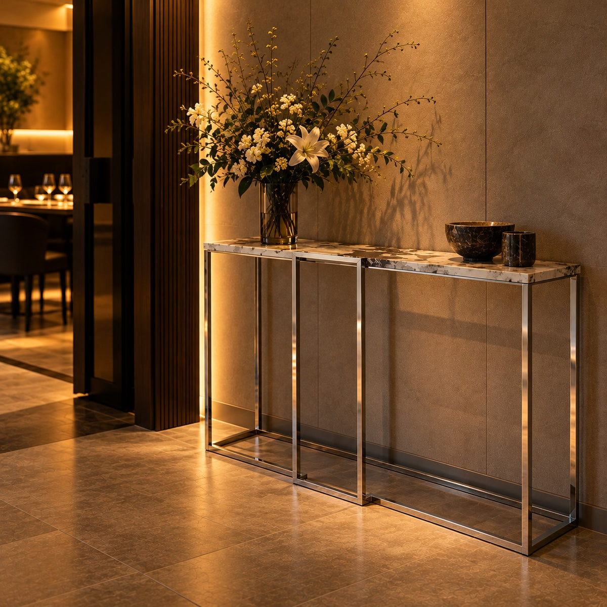 Marble Line Console 使用イメージ（飲食店）