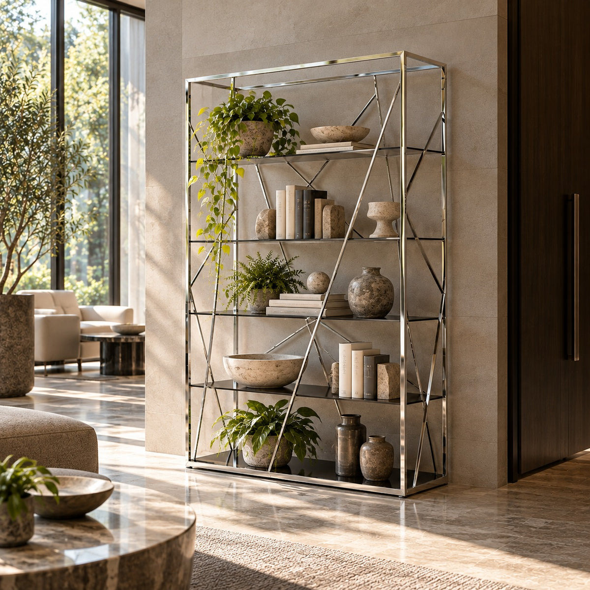 Lattice Display Shelf 使用イメージ（ホテル）