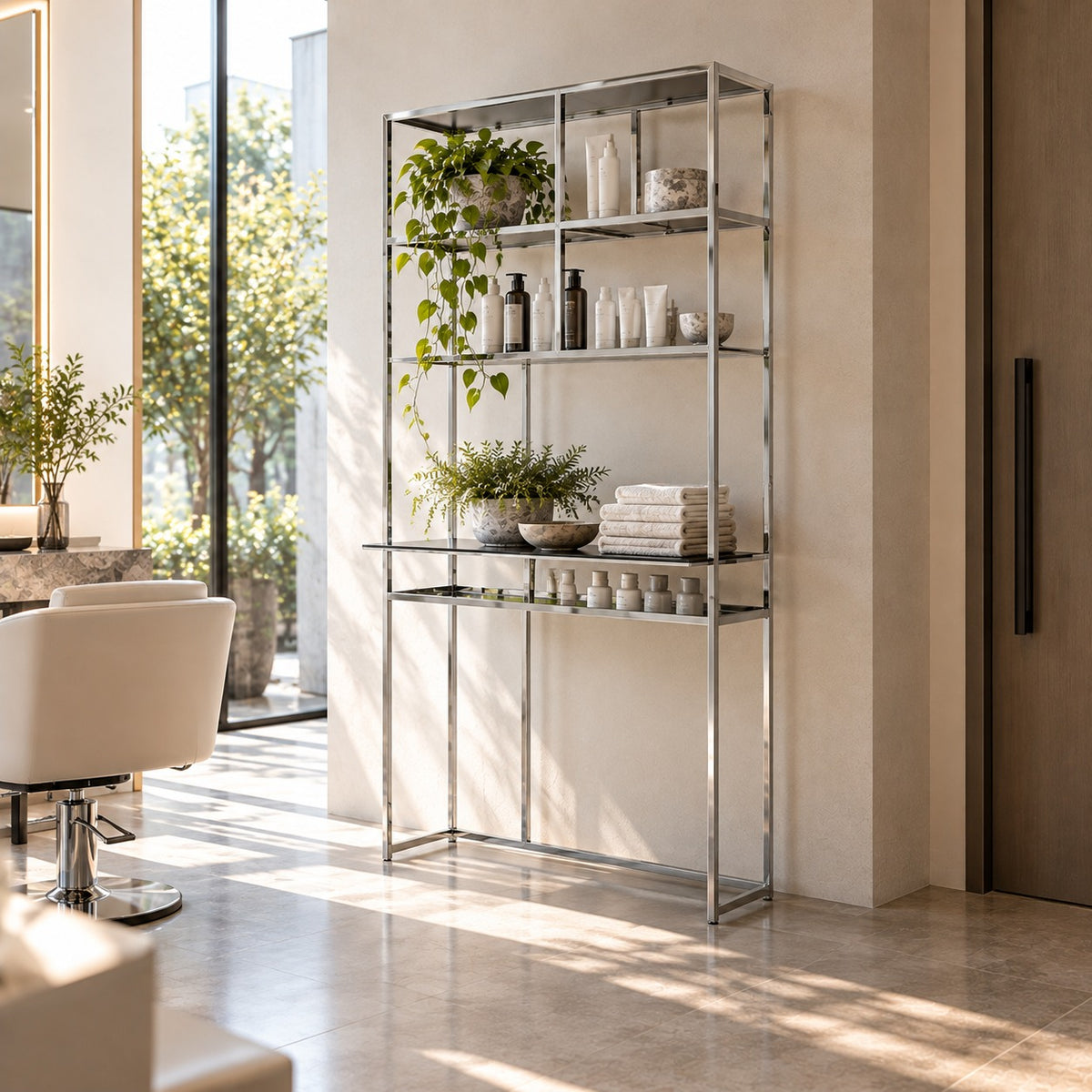 Column Display Shelf 使用イメージ（サロン）