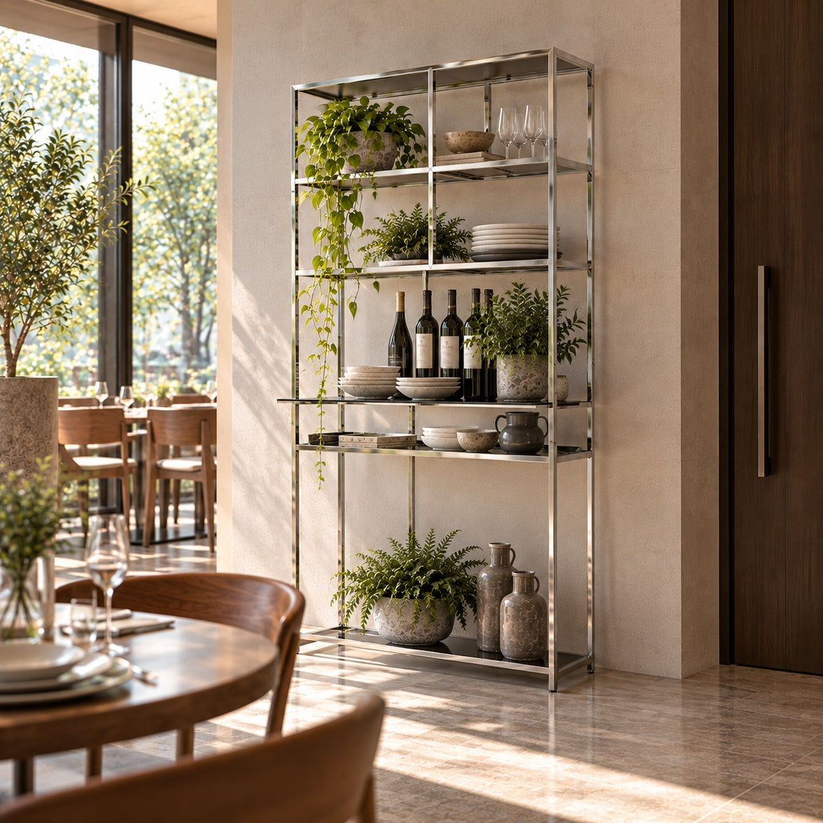 Column Display Shelf 使用イメージ（飲食店）