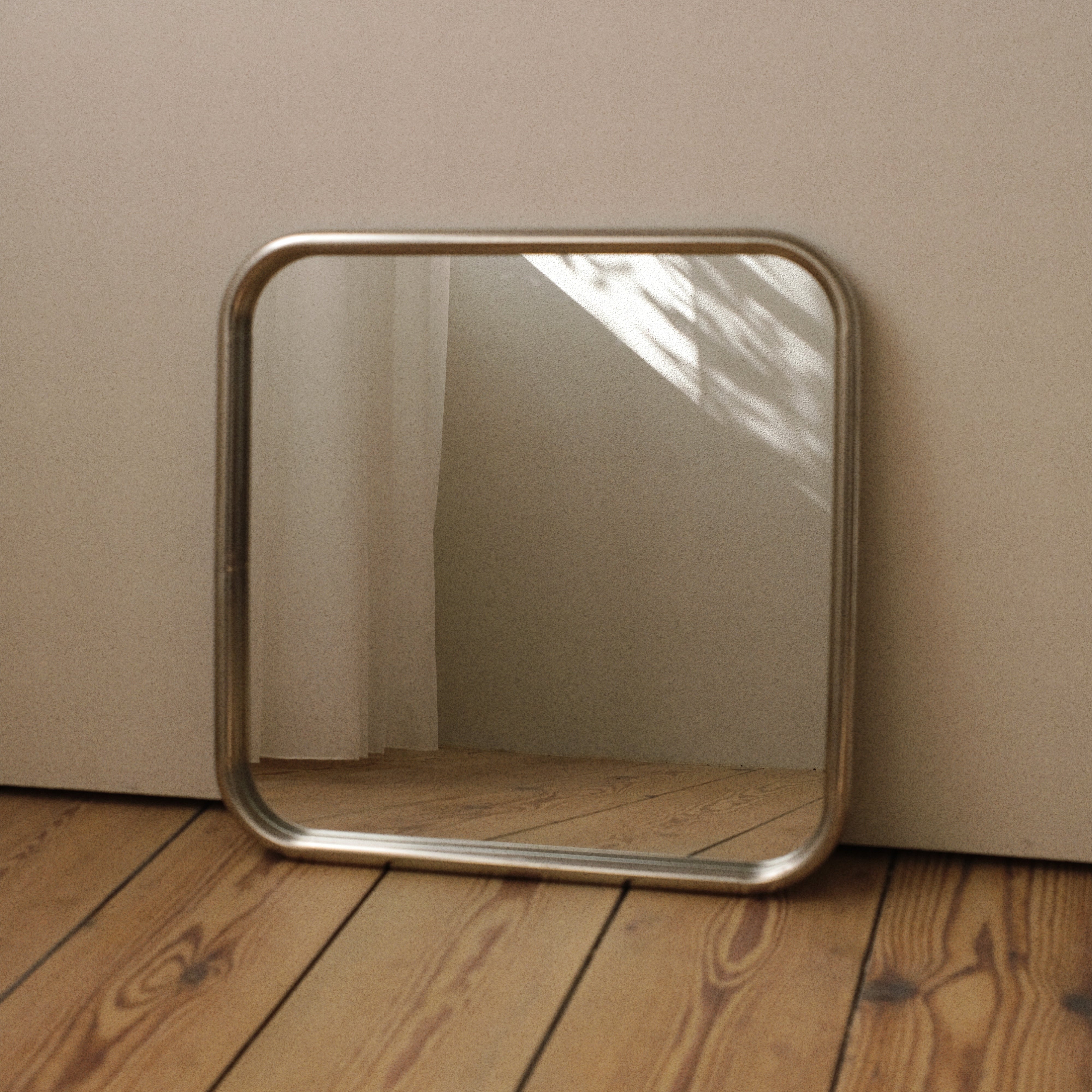 Silver Square Mirror