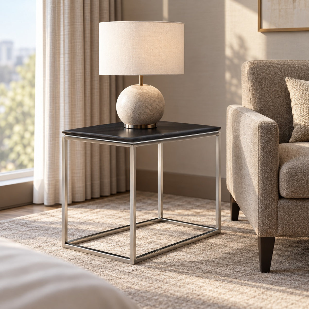Marble Box Side Table 使用イメージ