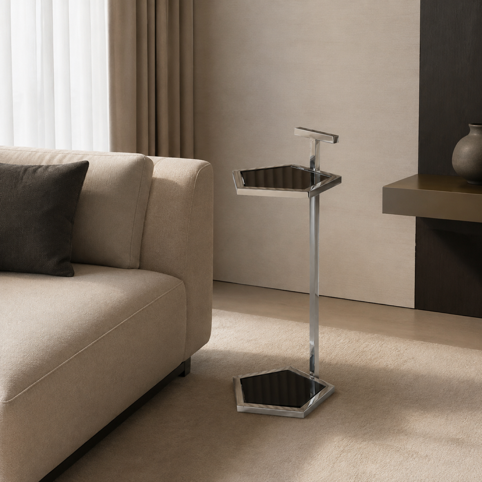 Petal Tray Stand in a luxury hotel guest room