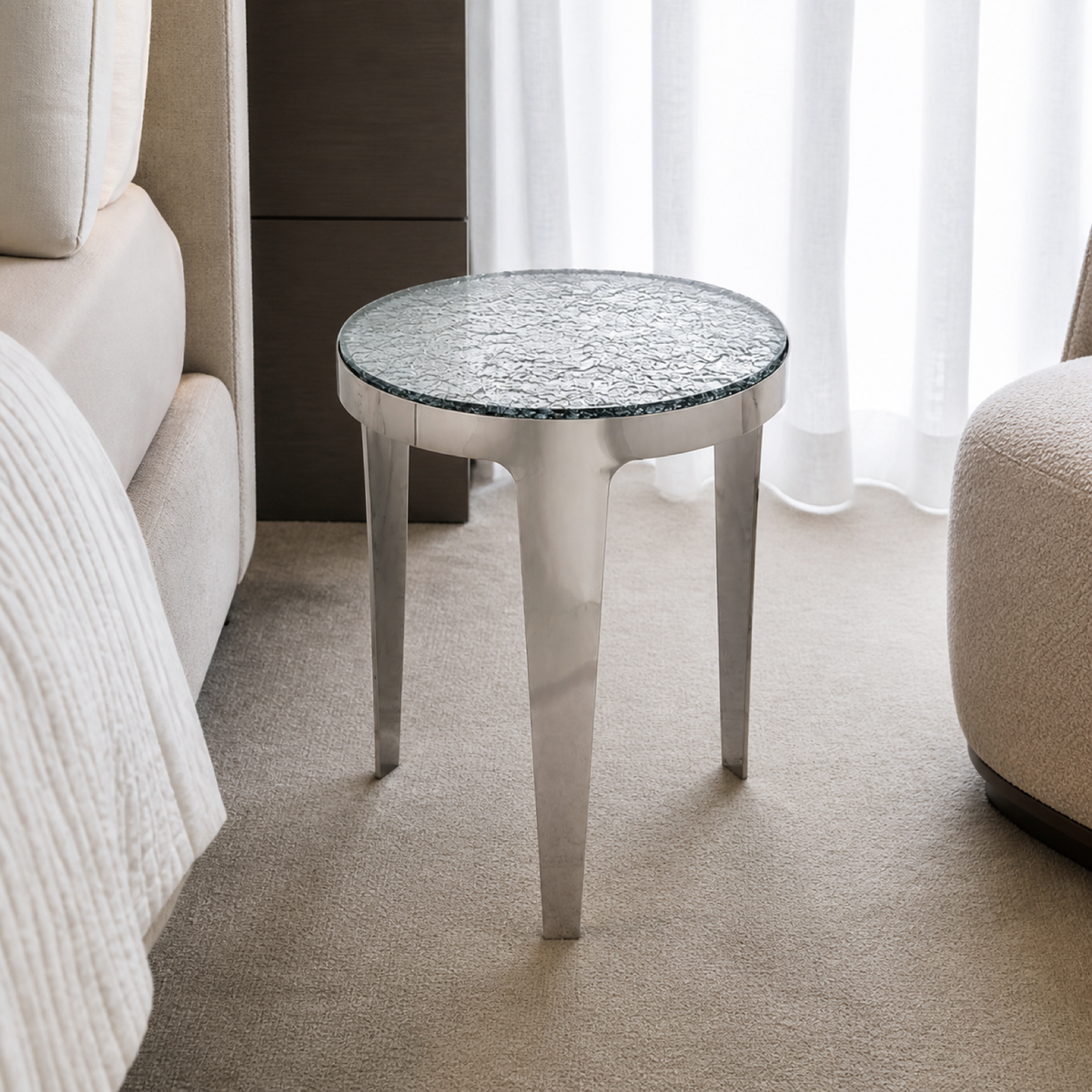 Crackle Side Table｜ホテル客室｜正方形