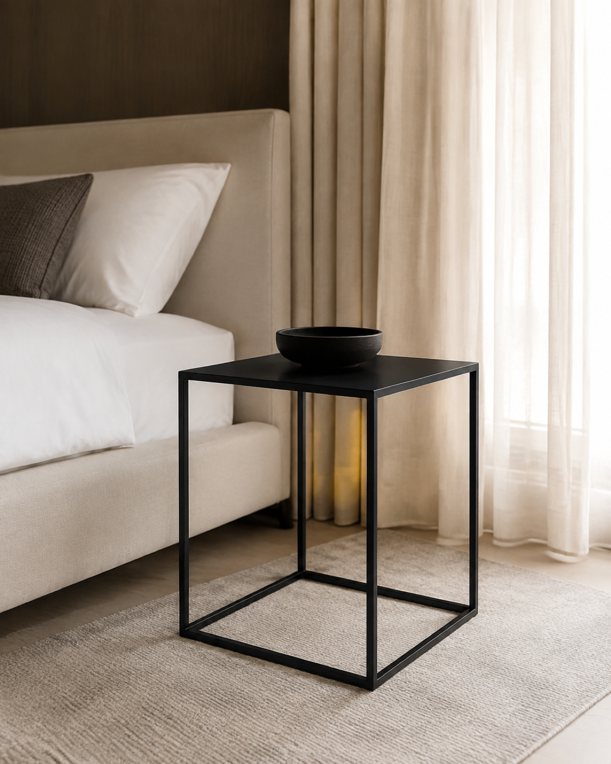 Noir Cube Side Table｜ホテル客室