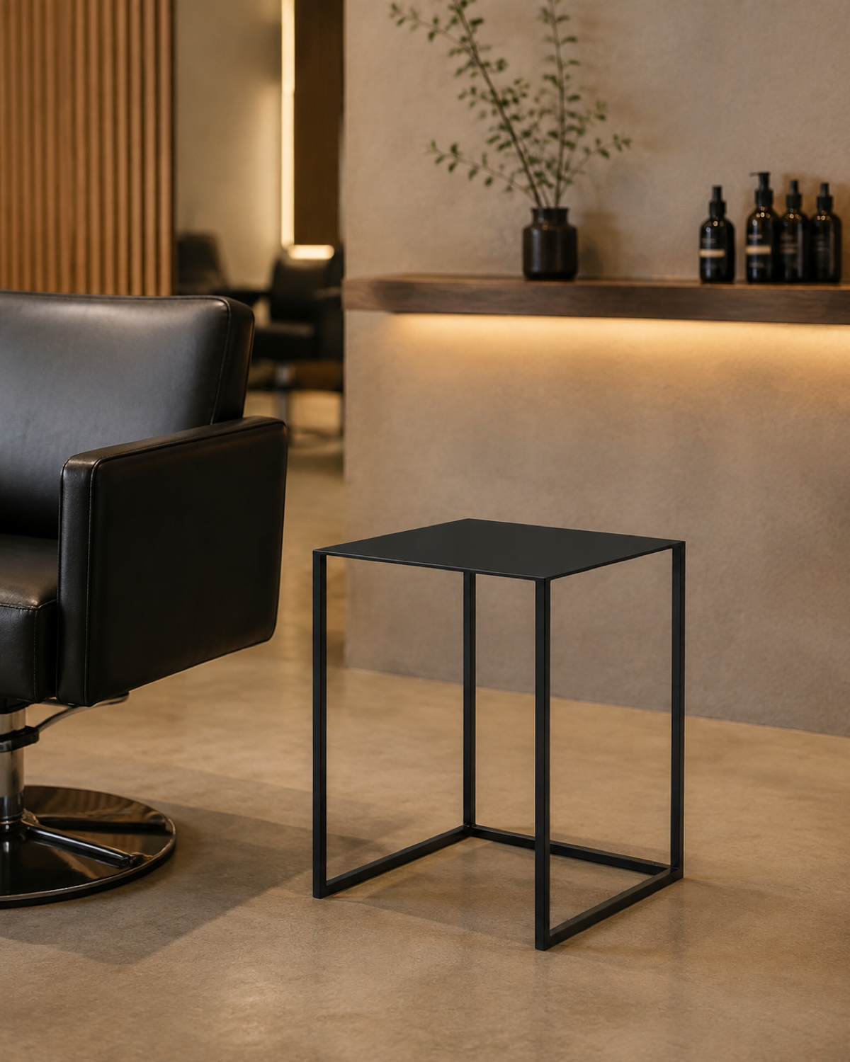 Noir Cube Side Table｜サロン待合