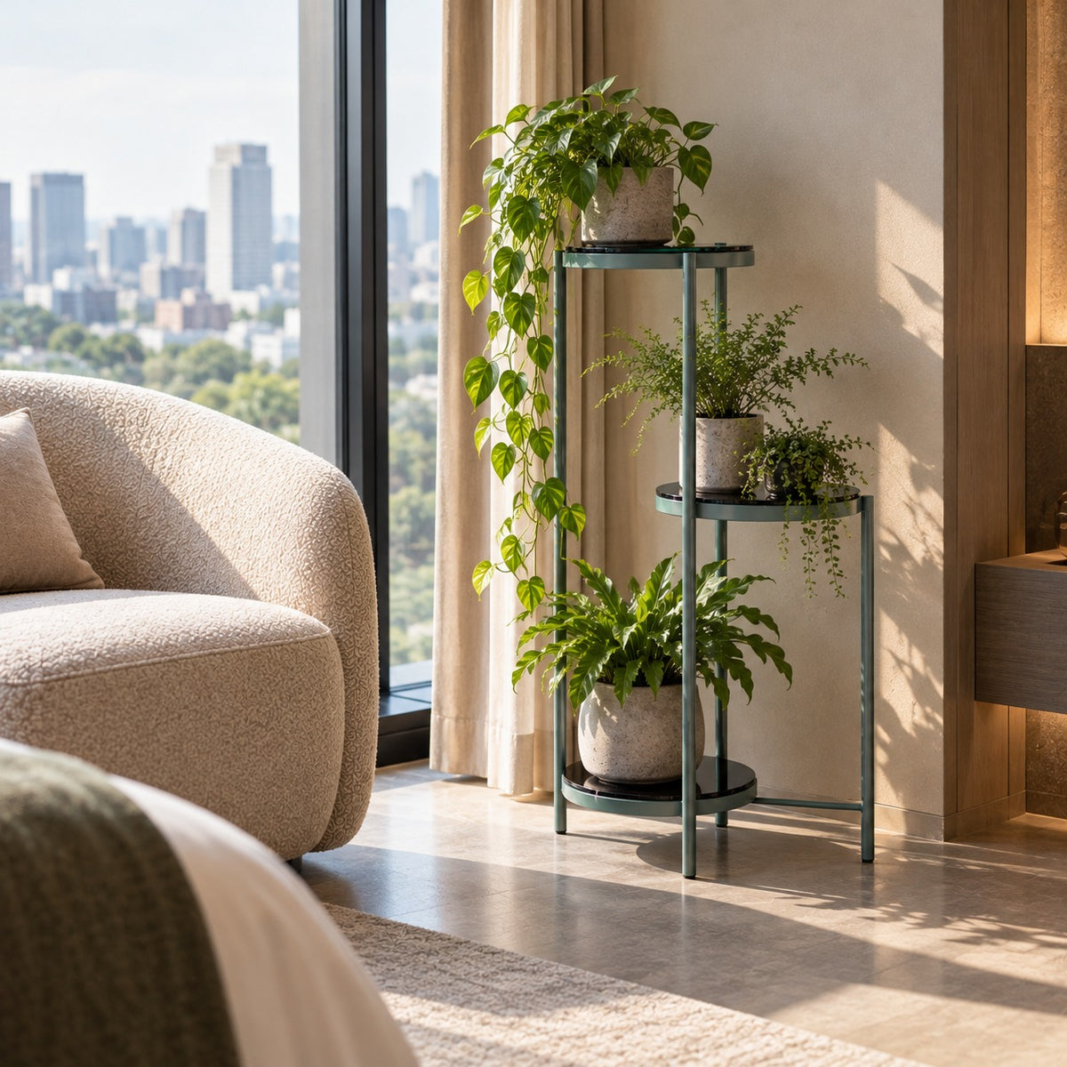Tri Level Plant Stand 使用イメージ（ホテル）