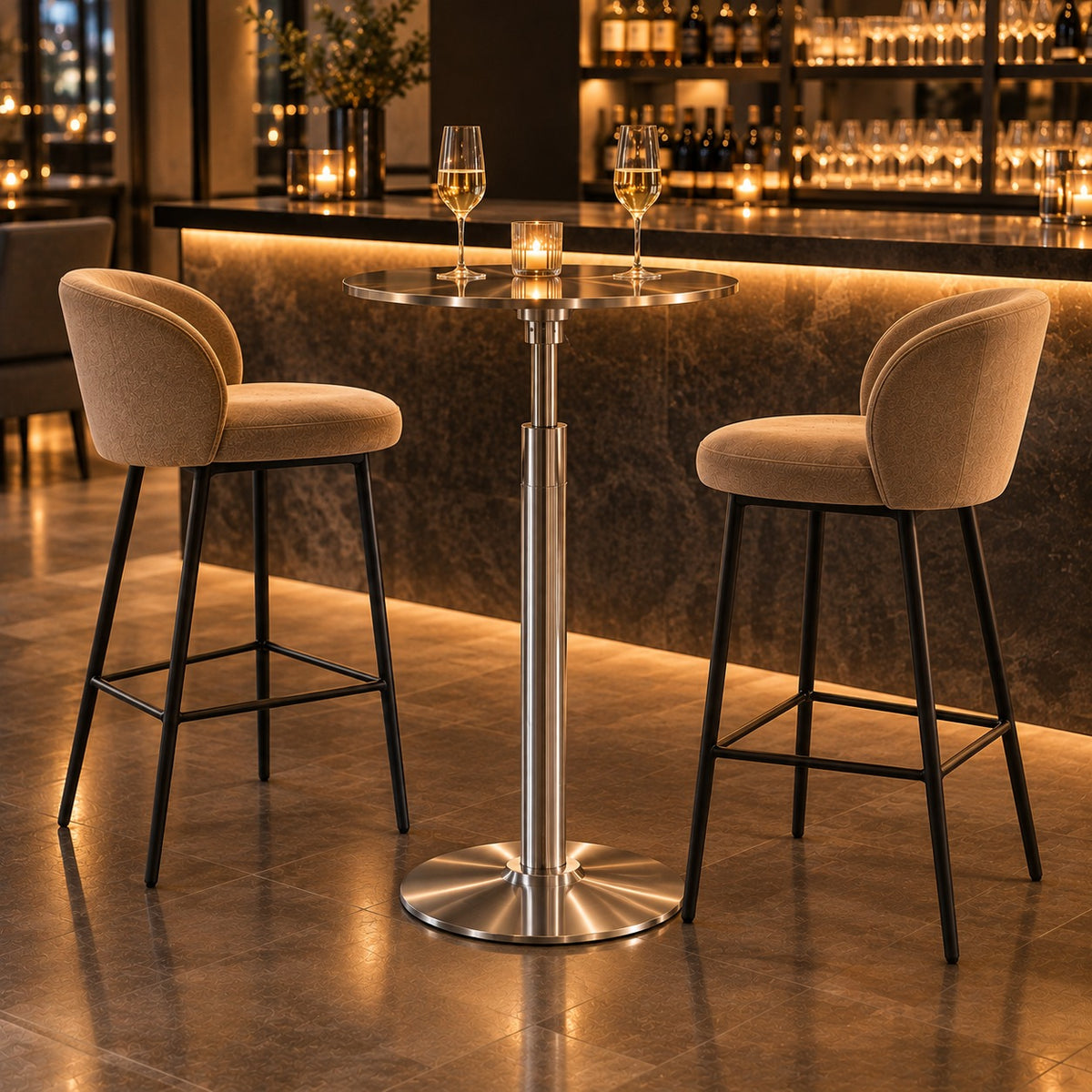 Lift Bar Table 使用イメージ（飲食店）