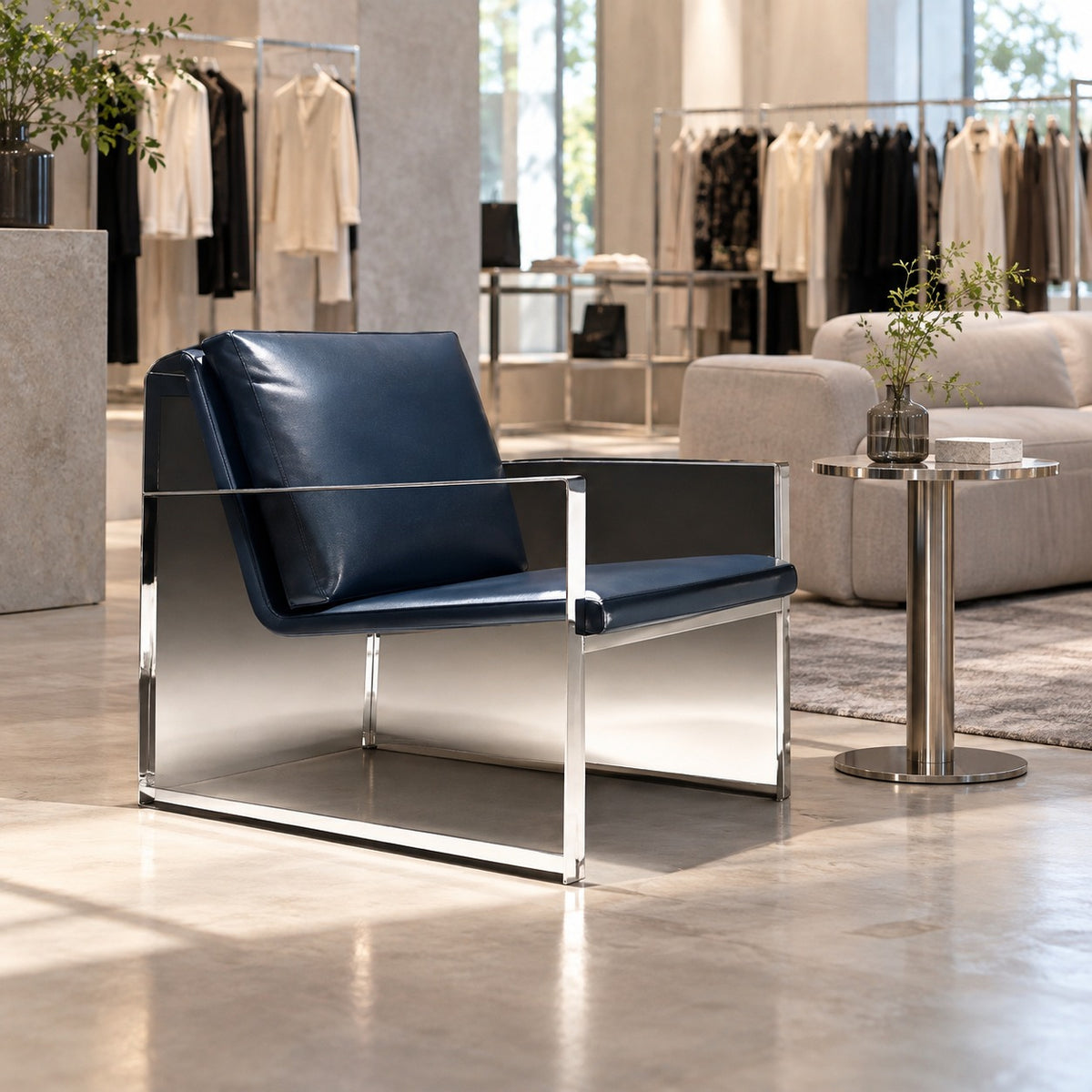 Frame Lounge Chair 使用イメージ（アパレル店）