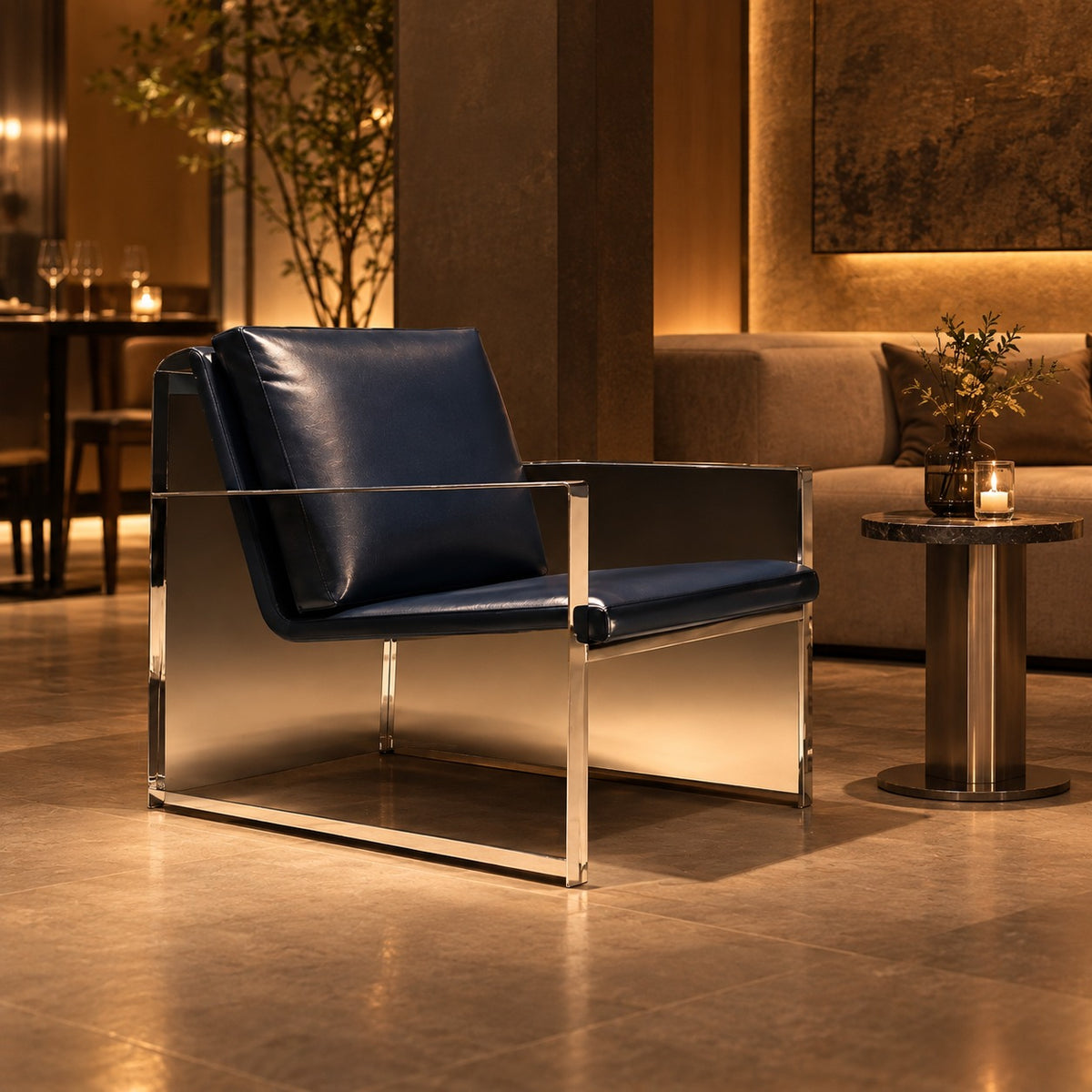 Frame Lounge Chair 使用イメージ（飲食店）