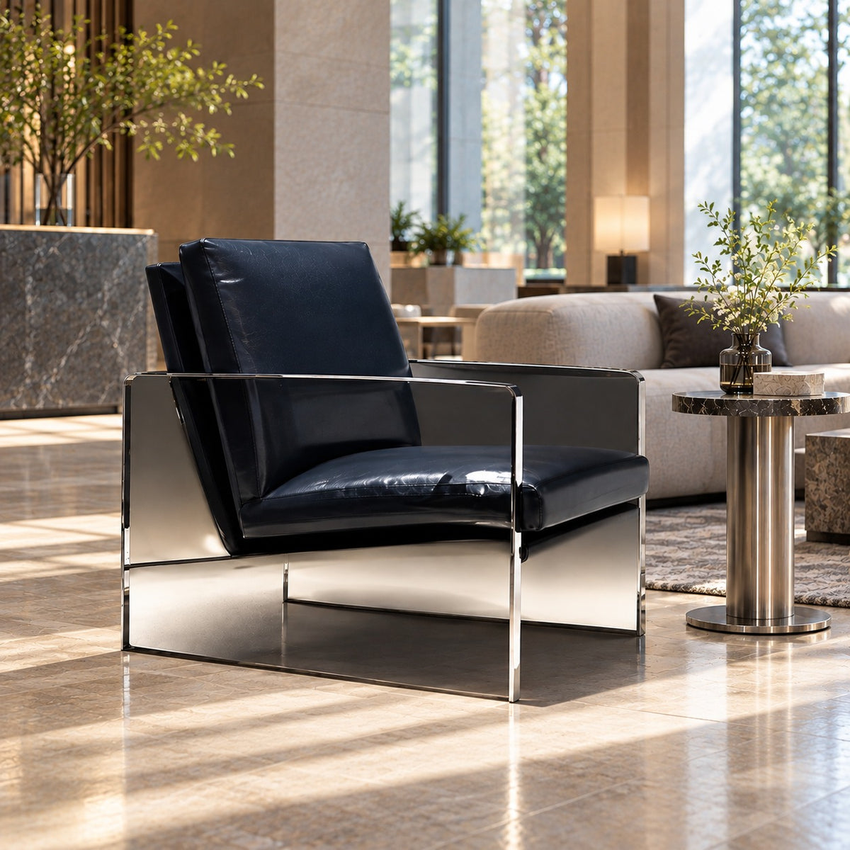 Slim Frame Lounge Chair 使用イメージ（ホテル）