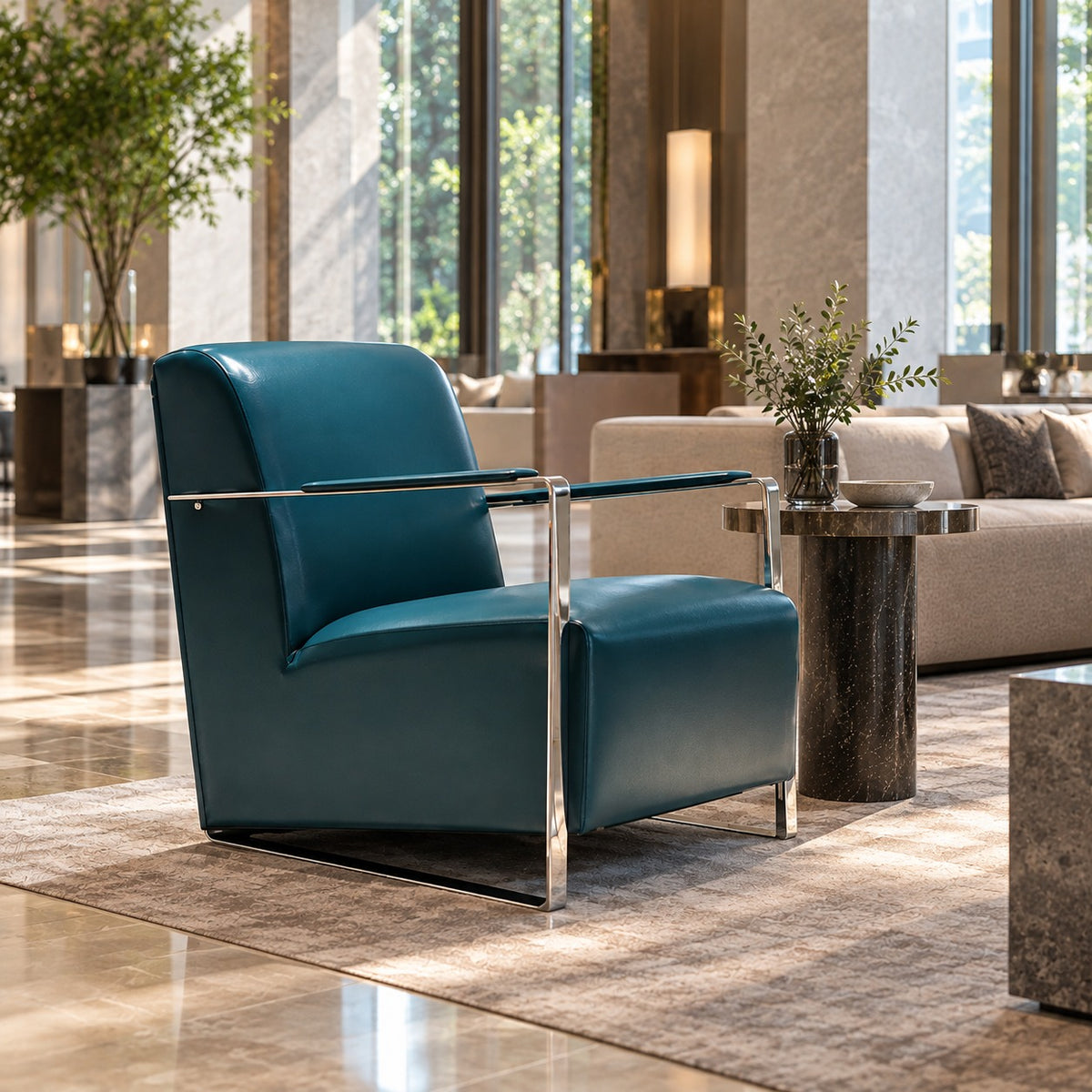 Box Frame Lounge Chair 使用イメージ（ホテル）