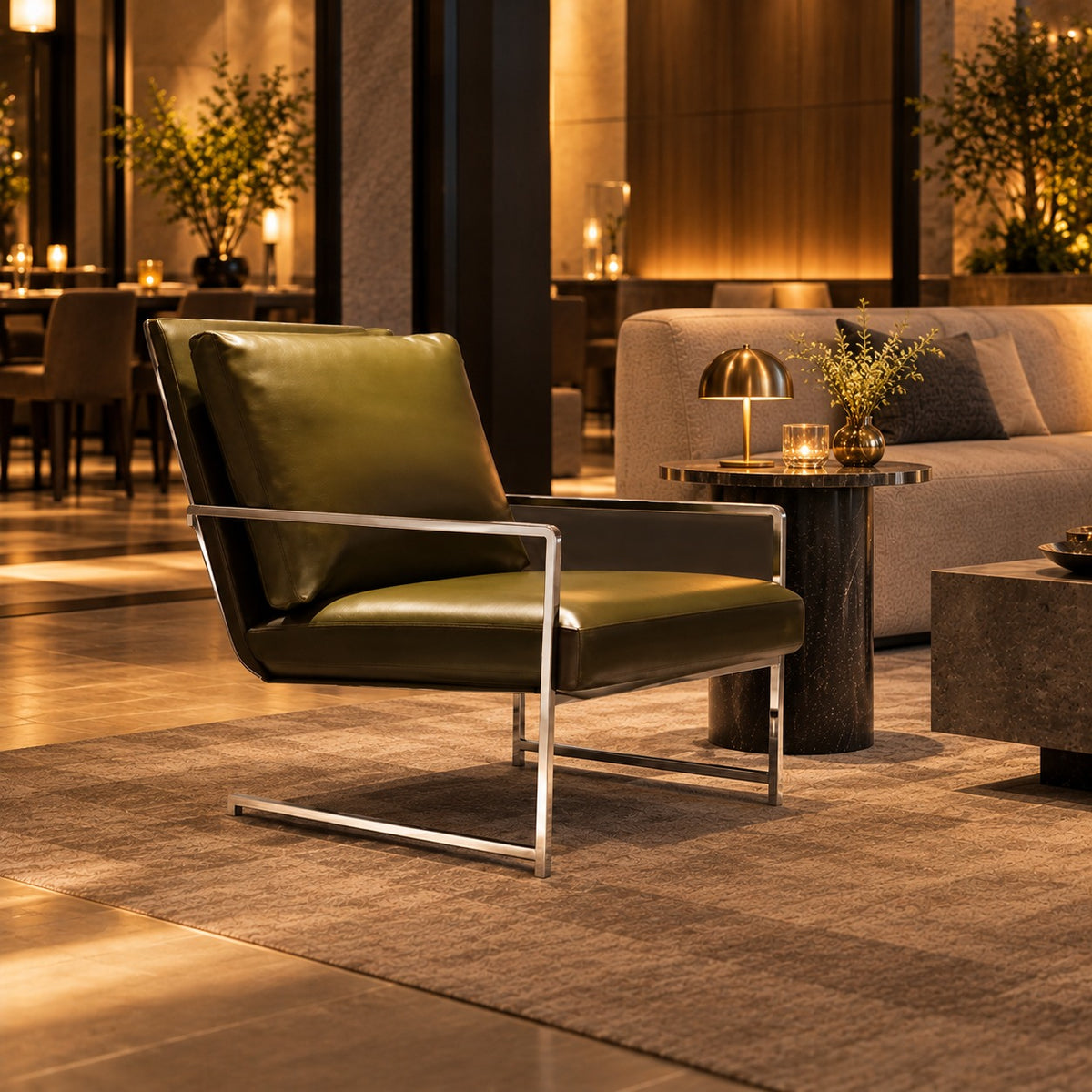 Cradle Lounge Chair 使用イメージ（飲食店）
